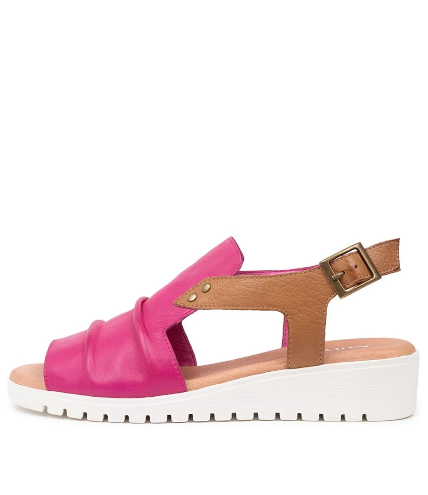 Hot Midas Shoes Madz Mi Fuchsia Dk Tan Leather