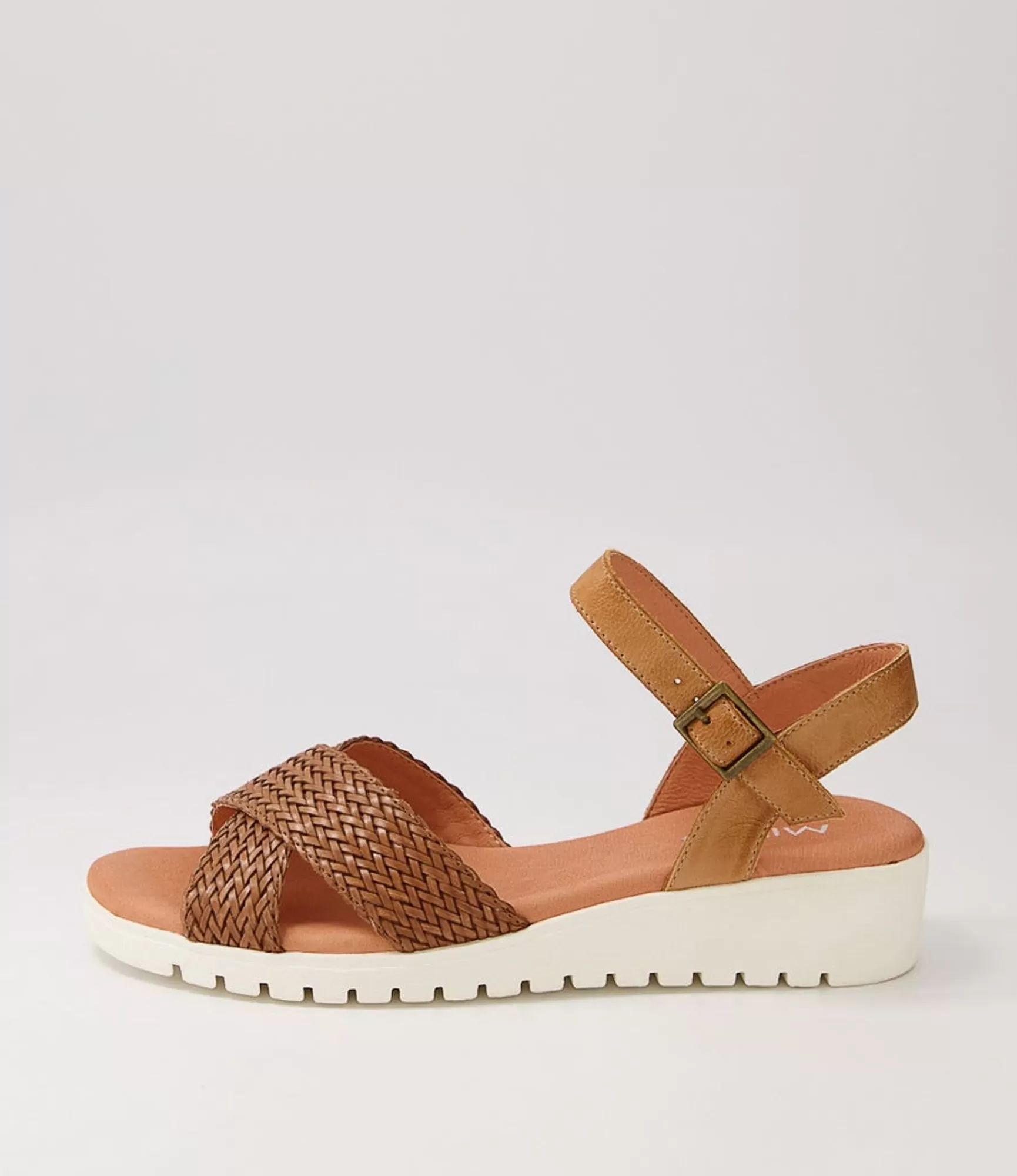 Flash Sale Midas Shoes Maldives Dark Tan Weave Leather Sandals