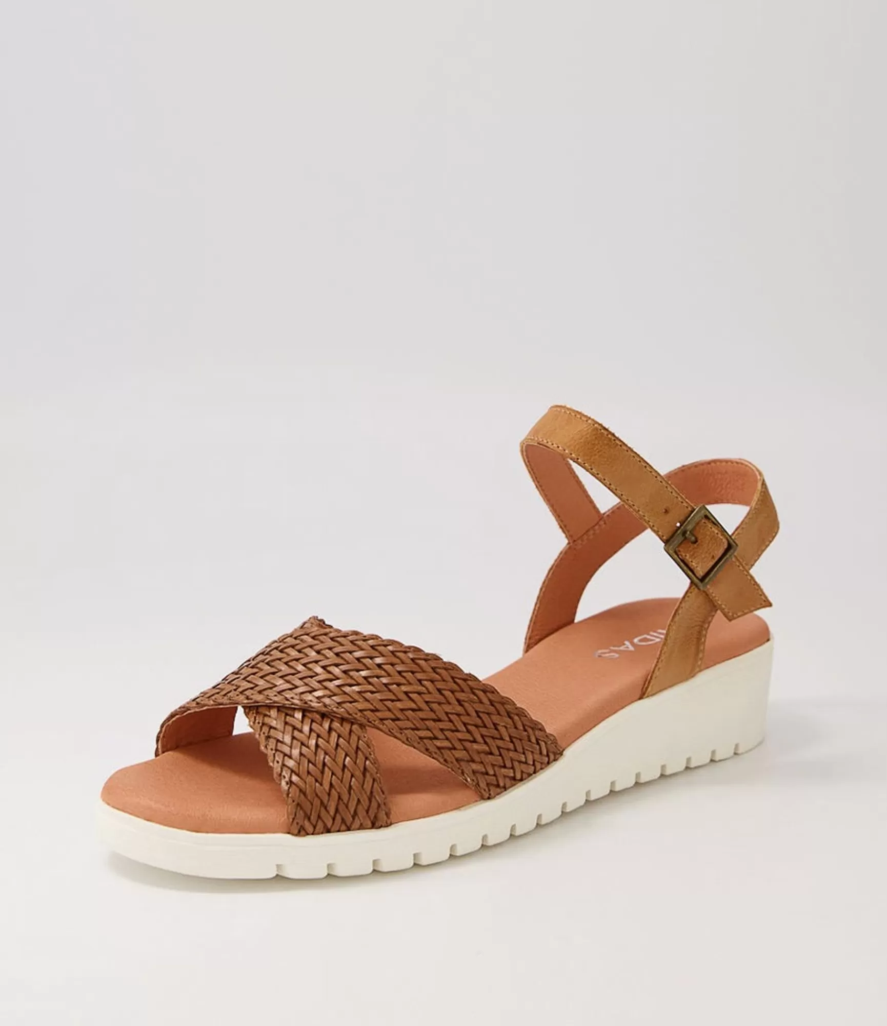 Flash Sale Midas Shoes Maldives Dark Tan Weave Leather Sandals