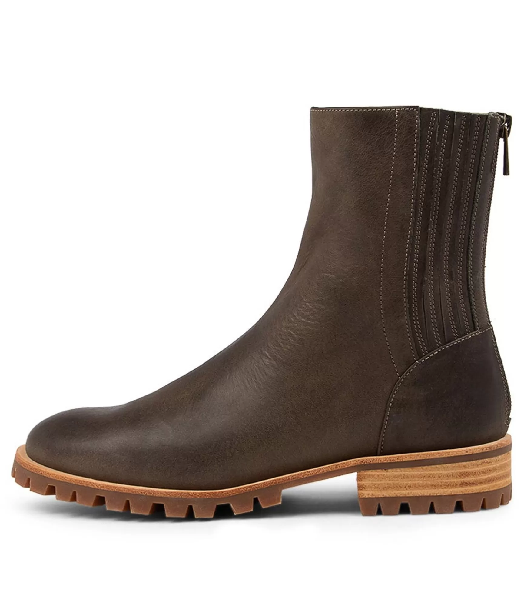 Best Sale Midas Shoes Marten Choc Leather Ankle Boots
