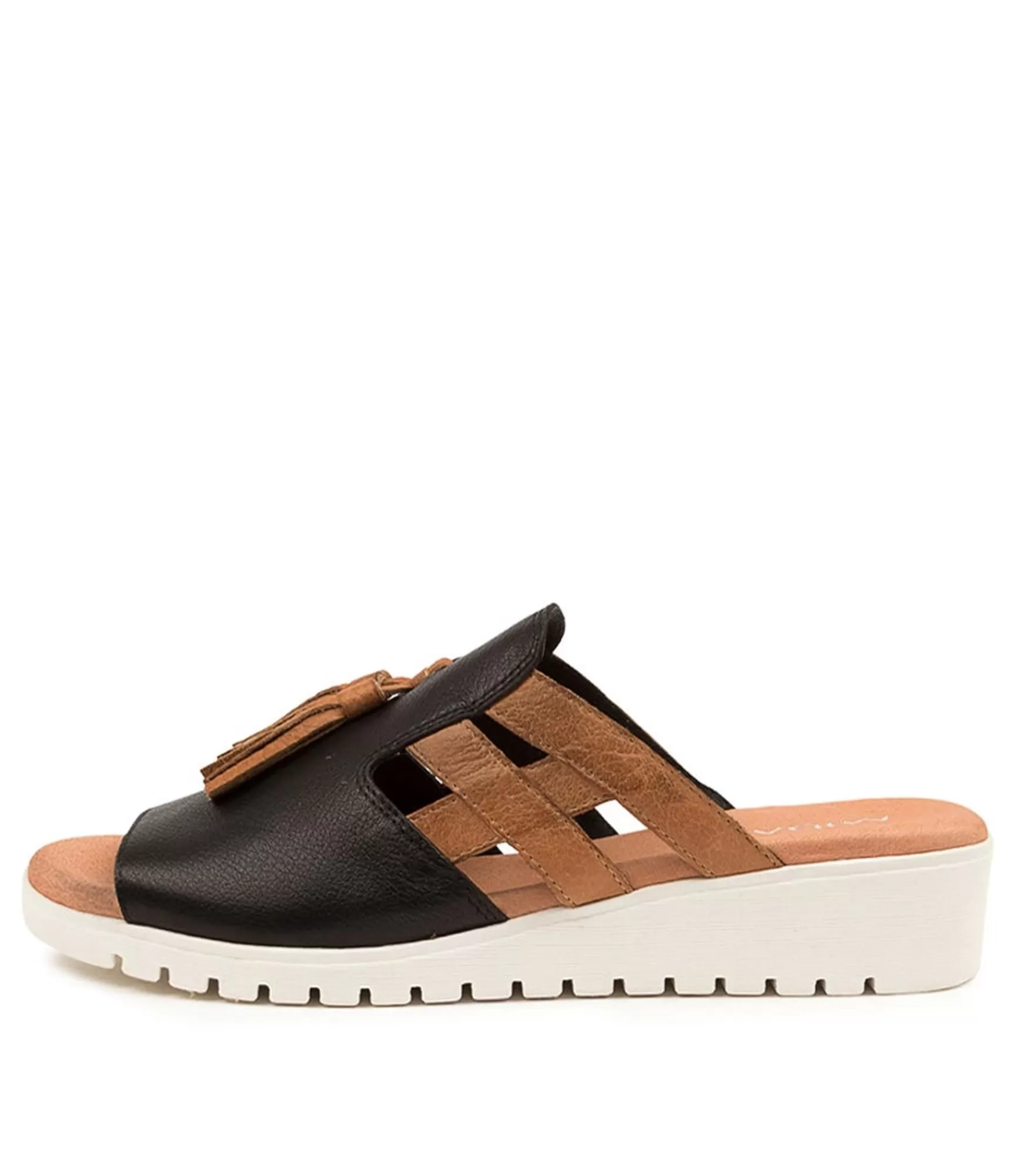 Hot Midas Shoes Mazza Black-Tan Leather