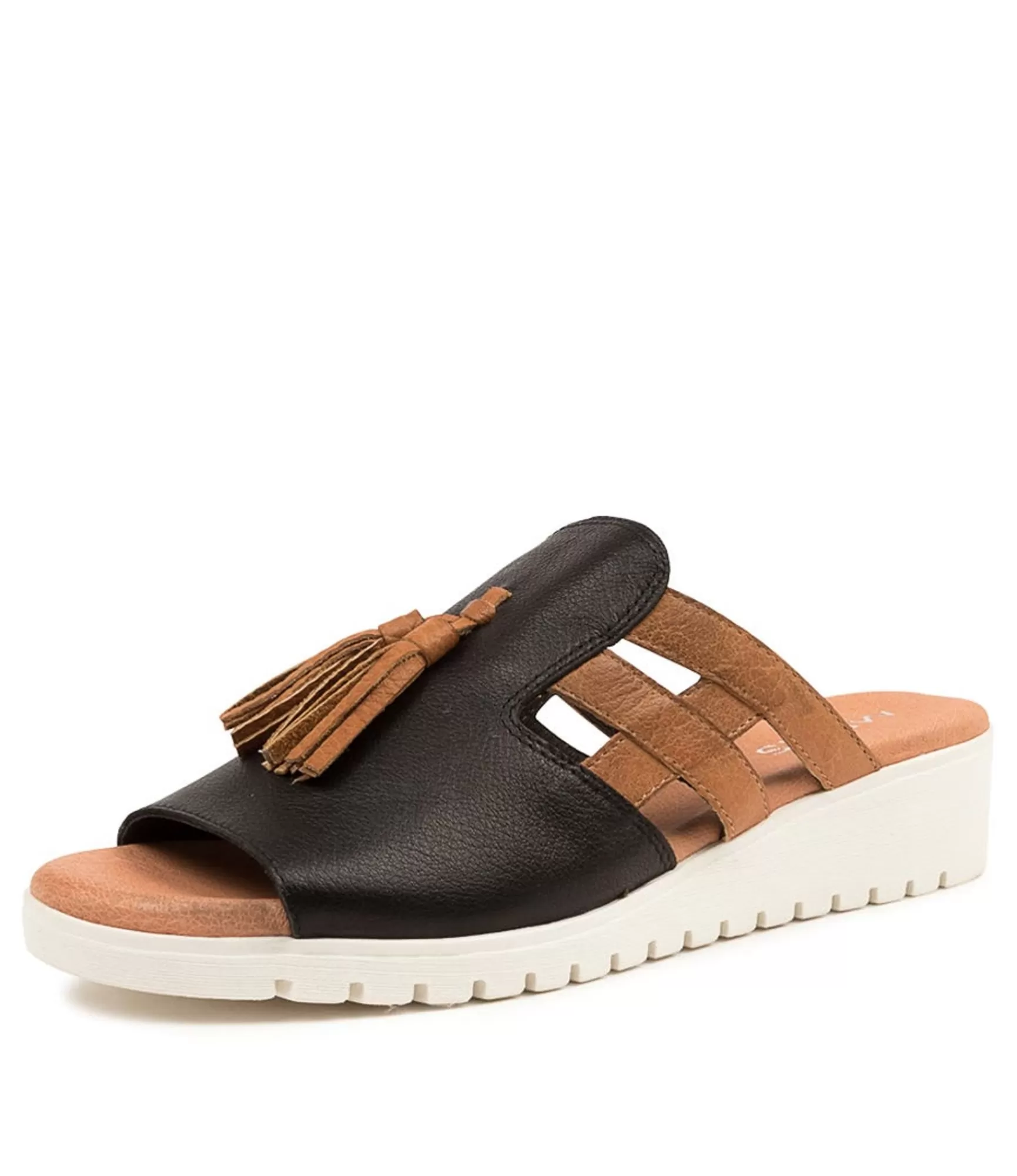 Hot Midas Shoes Mazza Black-Tan Leather