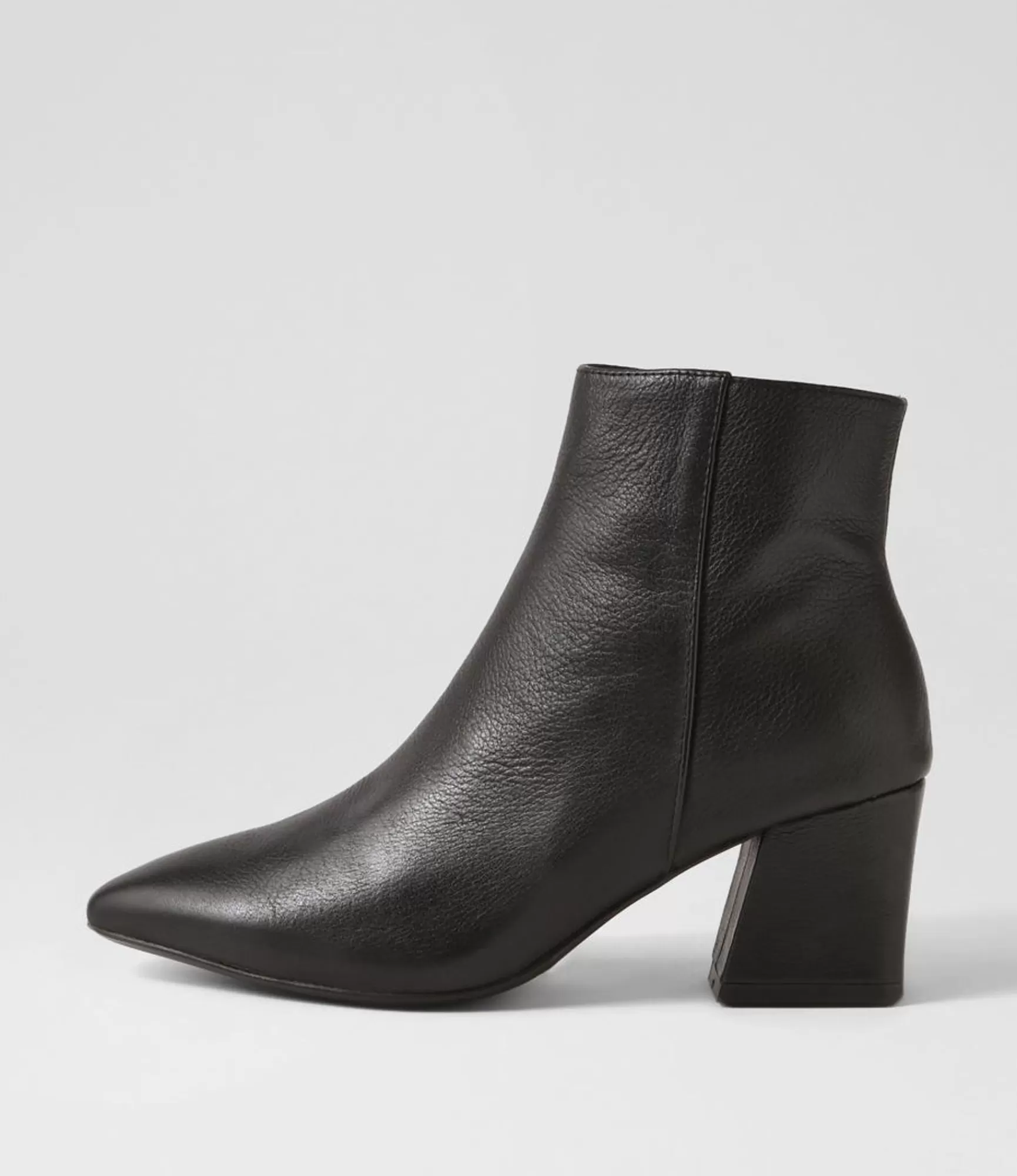 Hot Midas Shoes Meika Black Leather Ankle Boots