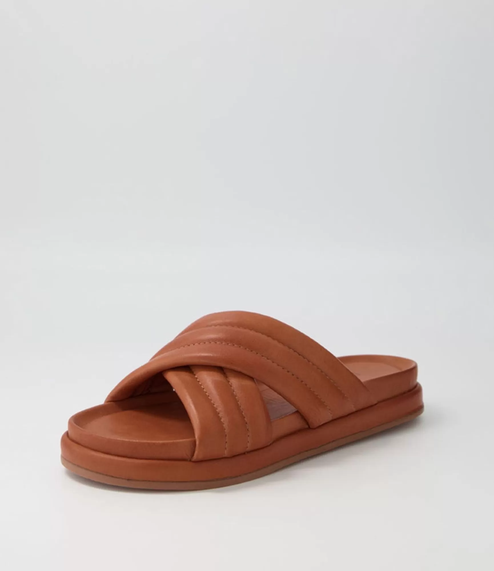 Best Midas Shoes Melany Tan Leather Slides