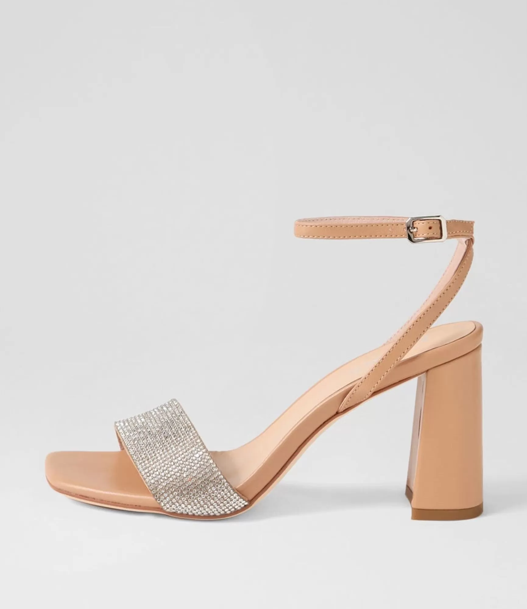 Online Midas Shoes Memms Nude Silver Jewels Leather Sandals