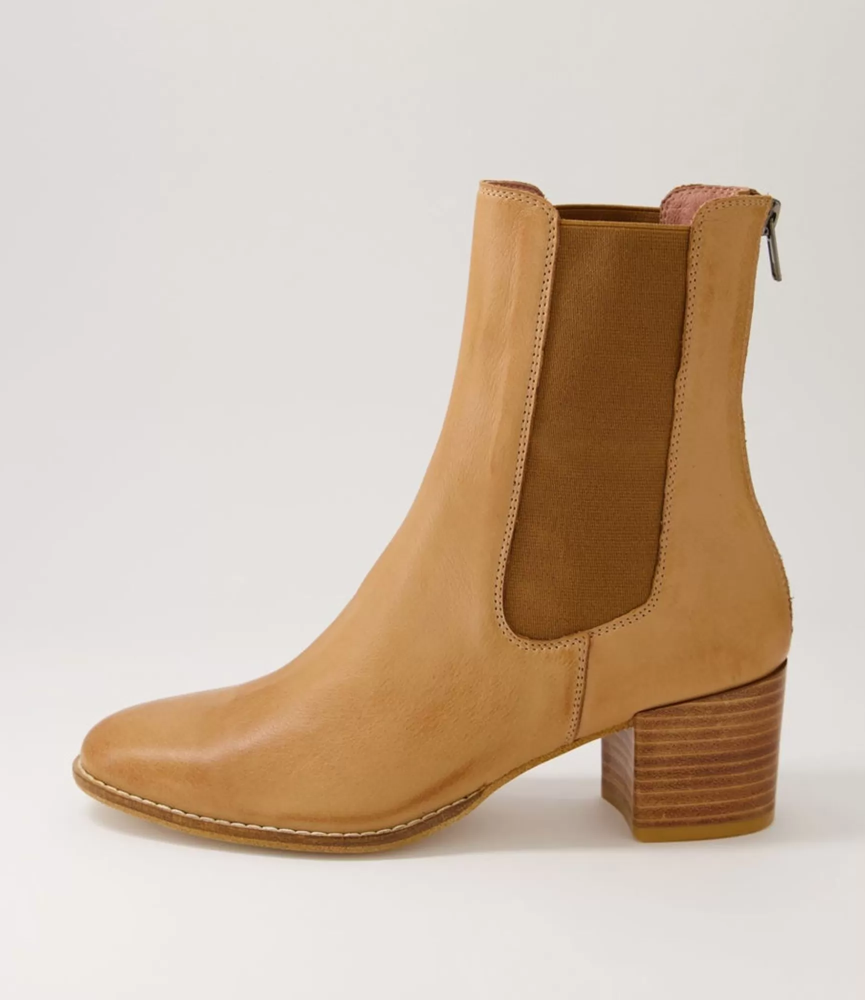 Online Midas Shoes Mikali Dark Tan Leather Chelsea Boots