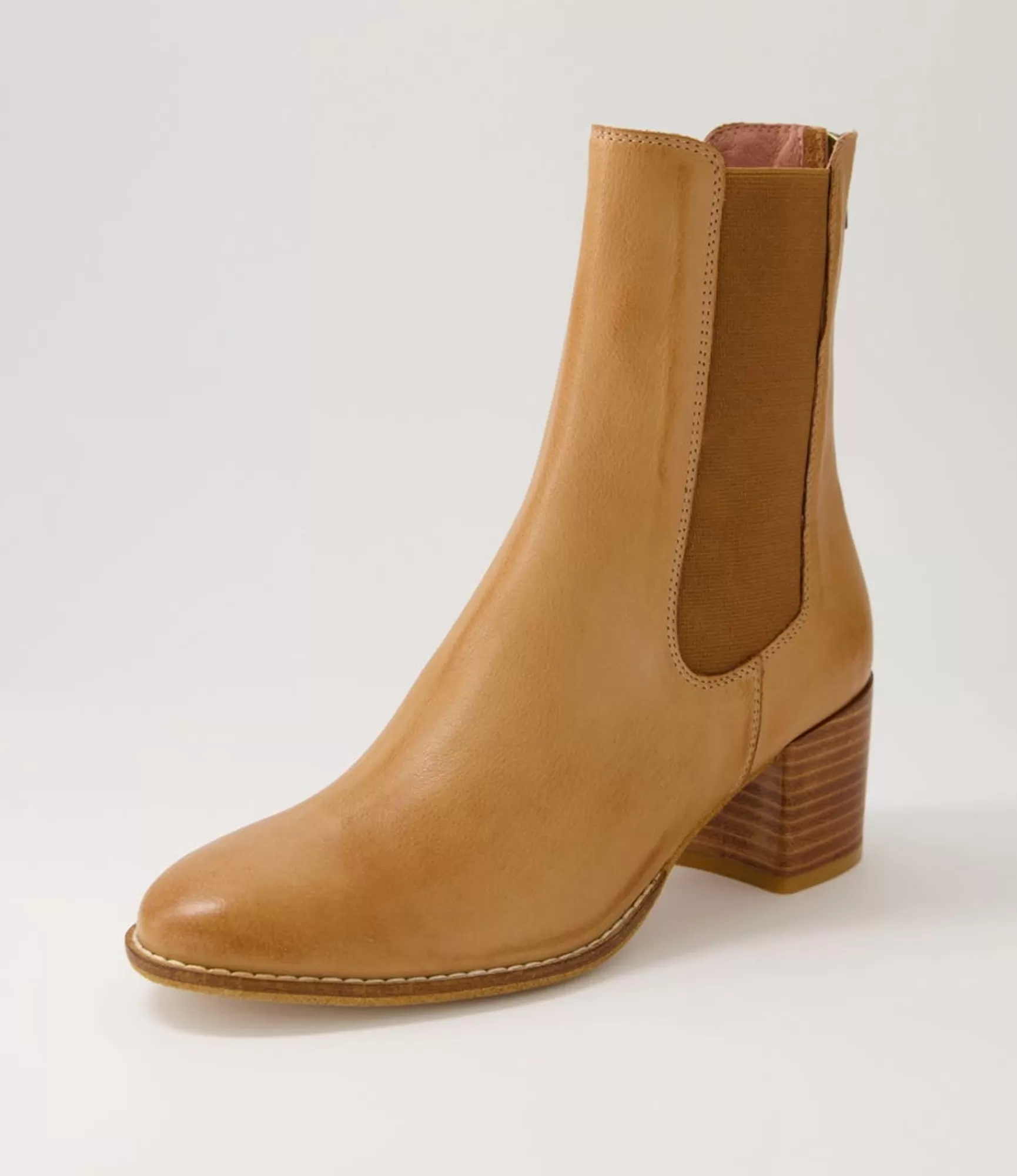 Online Midas Shoes Mikali Dark Tan Leather Chelsea Boots