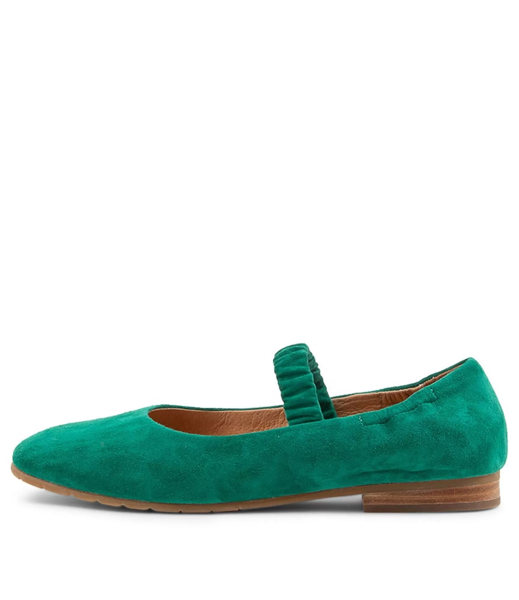 Shop Midas Shoes Milan Emerald Suede Flat Shoes