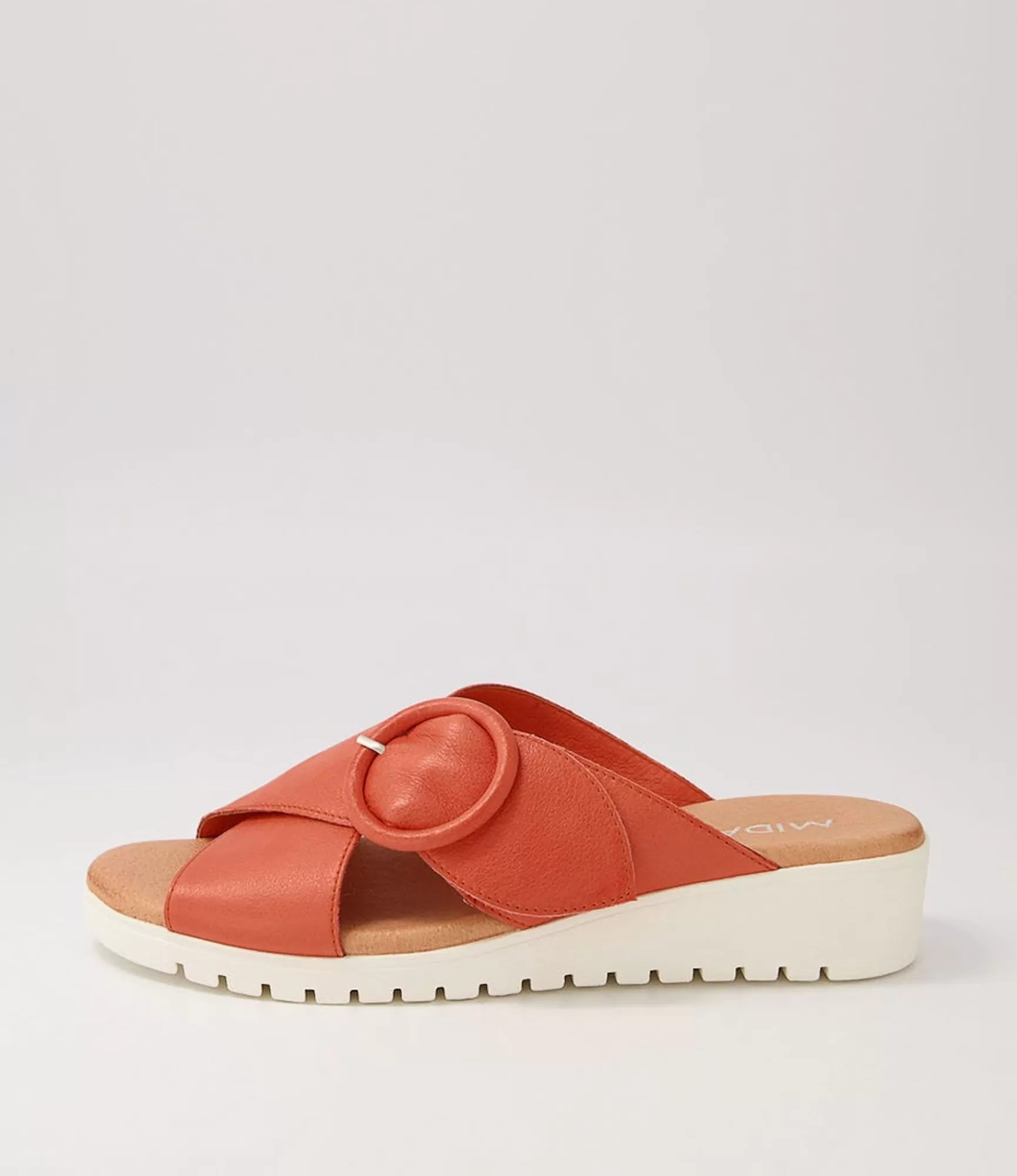 New Midas Shoes Milli Melon Leather Slides Ws