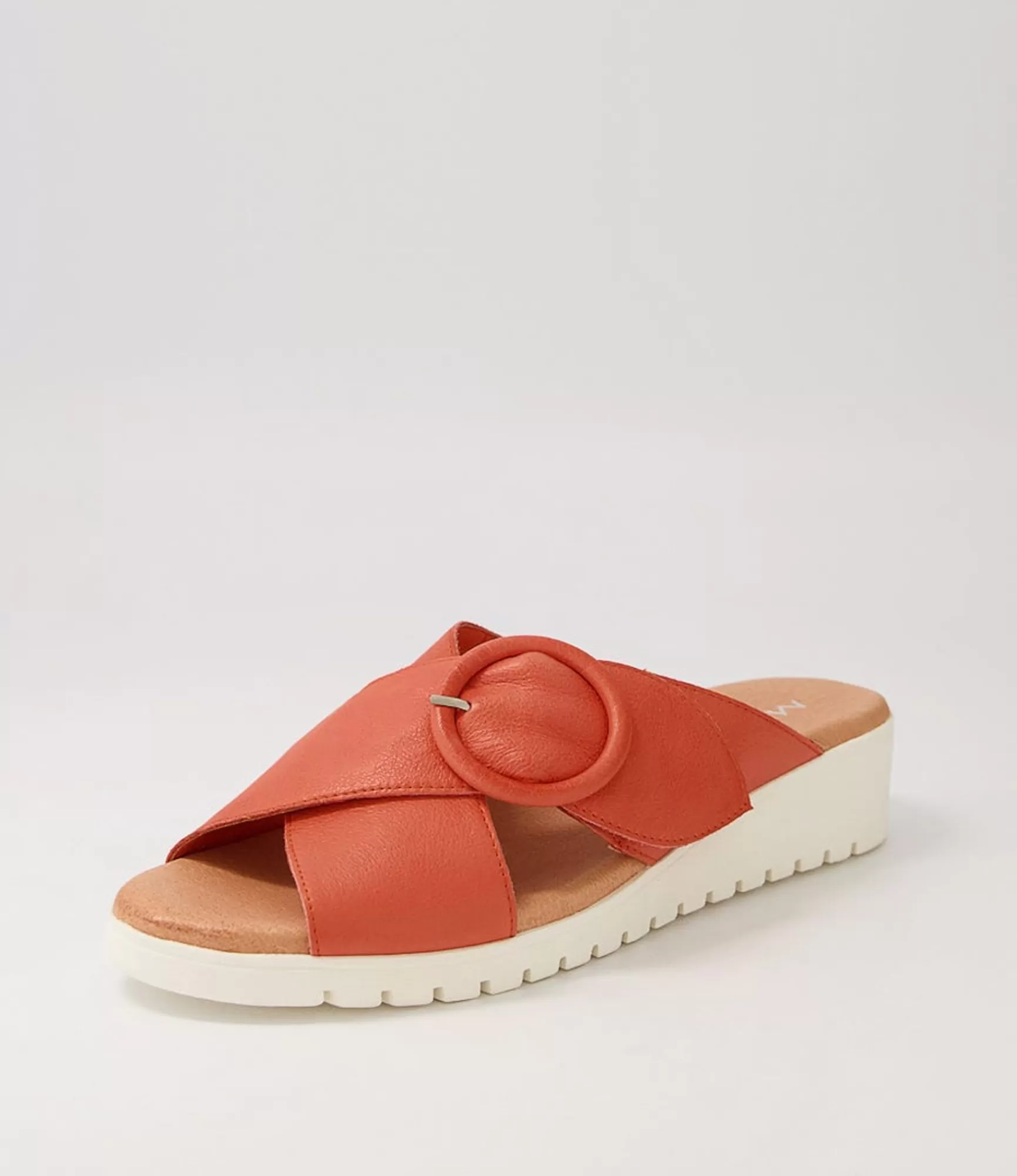 New Midas Shoes Milli Melon Leather Slides Ws