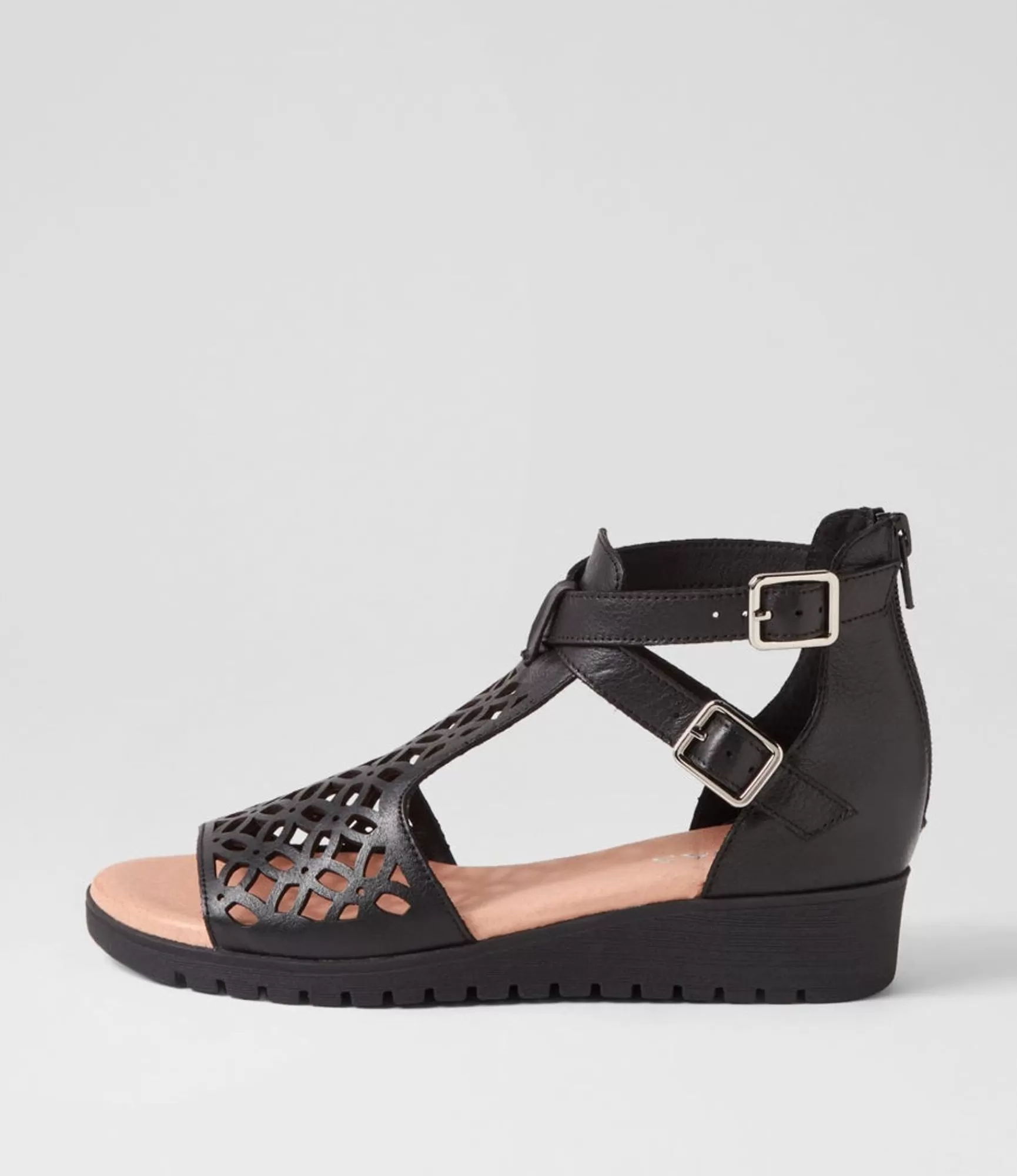 Discount Midas Shoes Milos Black Leather Sandals