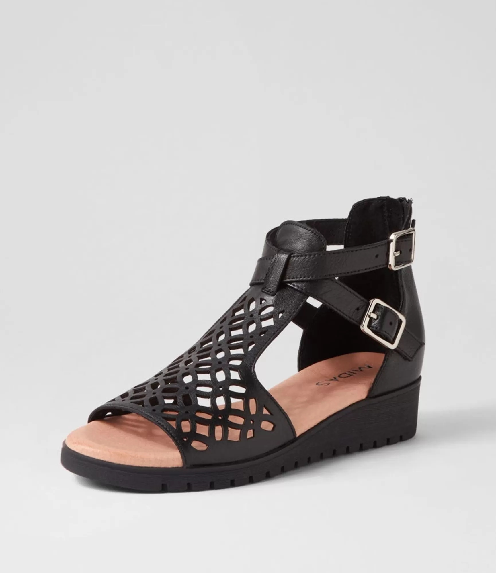 Discount Midas Shoes Milos Black Leather Sandals