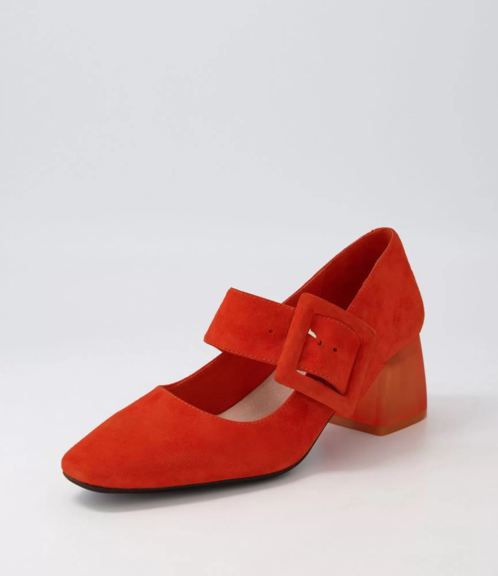 Cheap Midas Shoes Milsen Orange Suede Heels