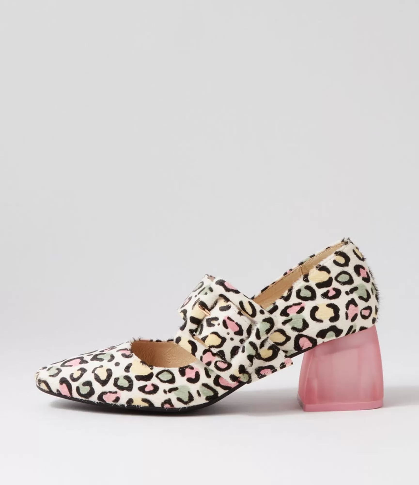 Cheap Midas Shoes Milsen Pastel Leopard Pony Heels
