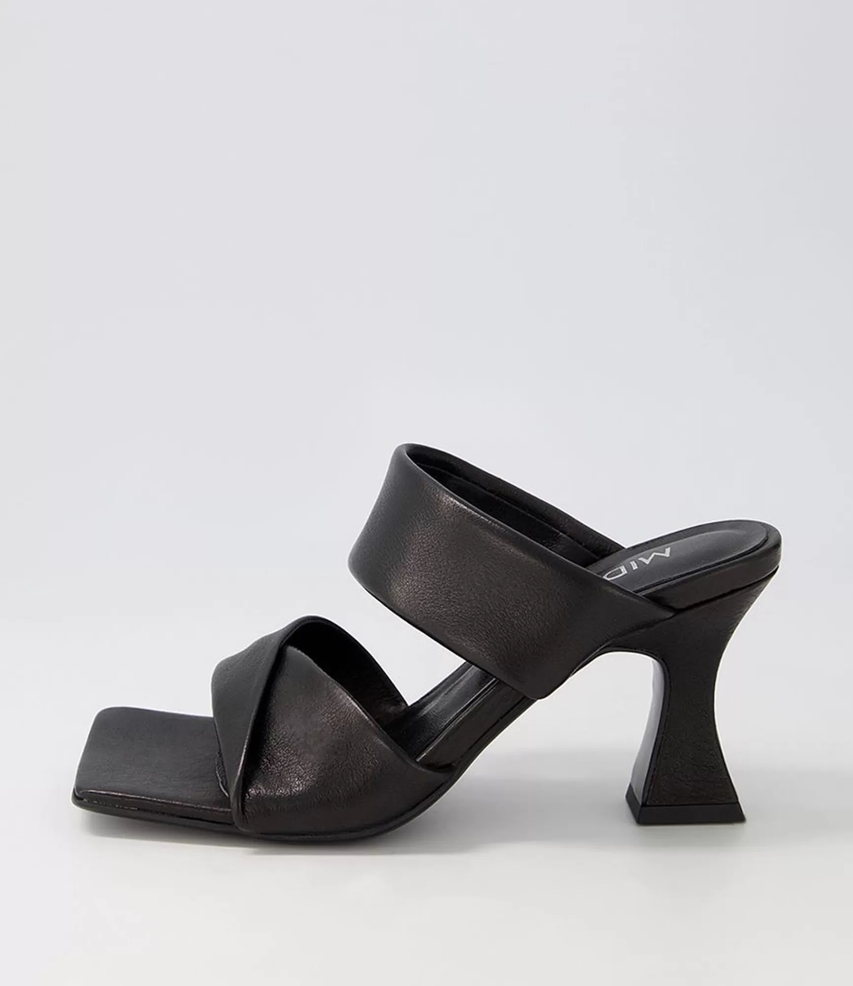 Hot Midas Shoes Missies Black Leather Sandals