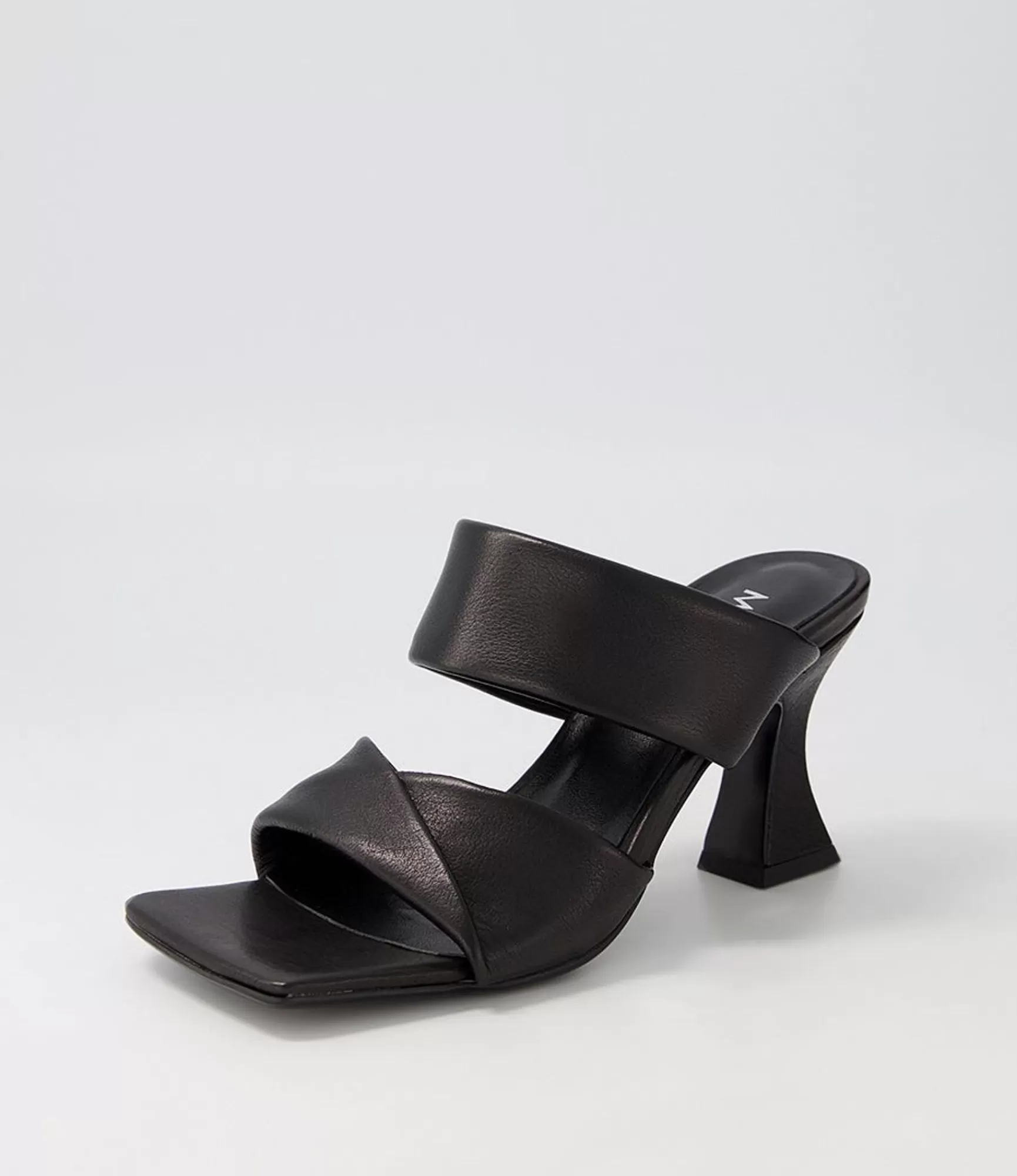 Hot Midas Shoes Missies Black Leather Sandals