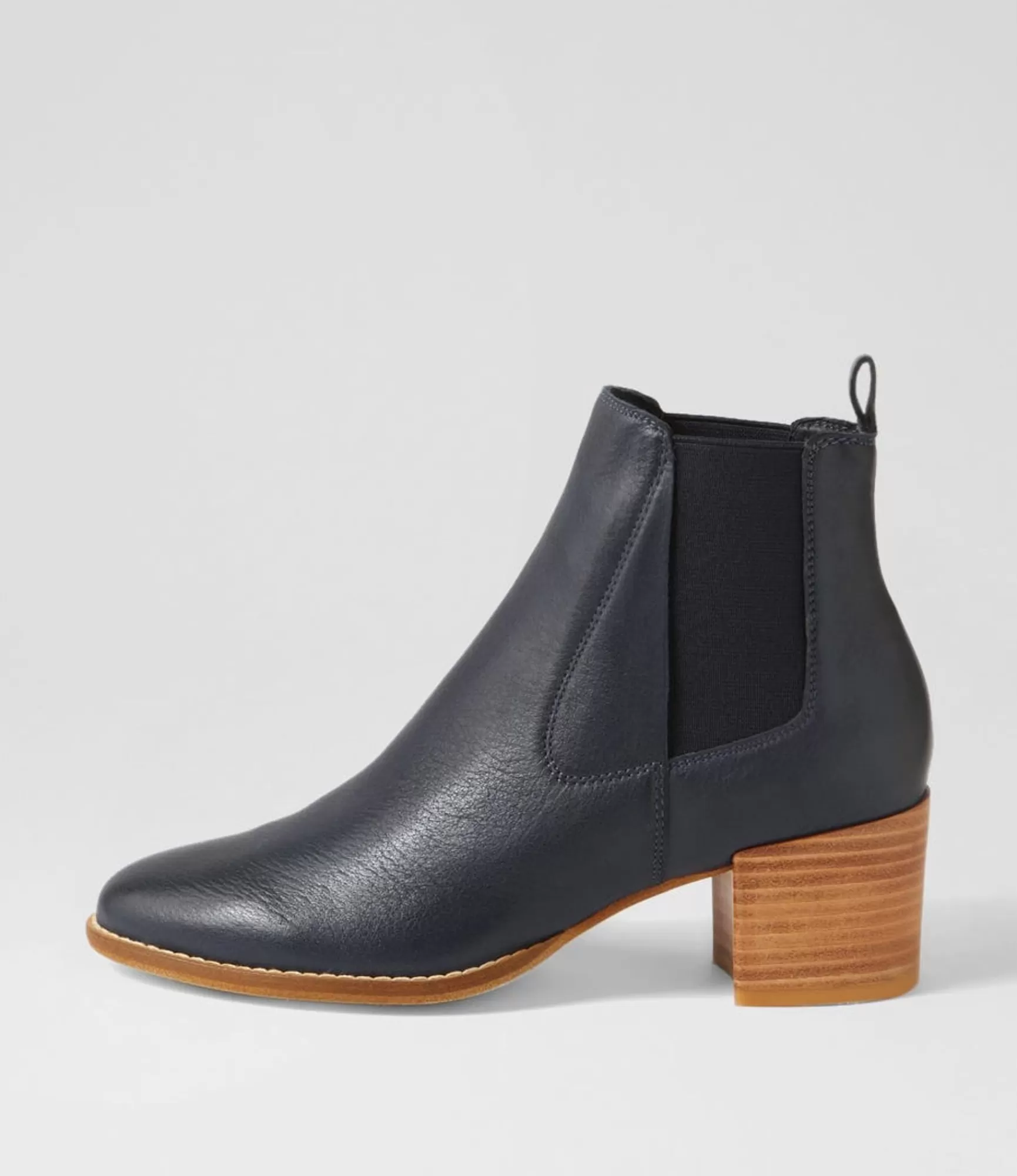 Fashion Midas Shoes Mochi Navy Leather Chelsea Boots