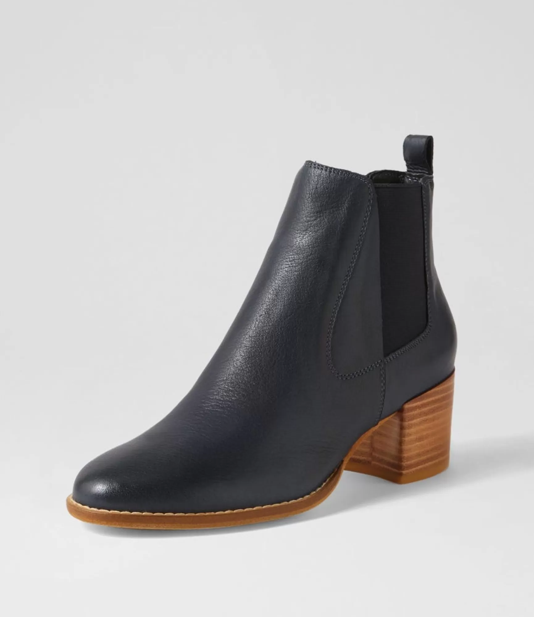 Fashion Midas Shoes Mochi Navy Leather Chelsea Boots