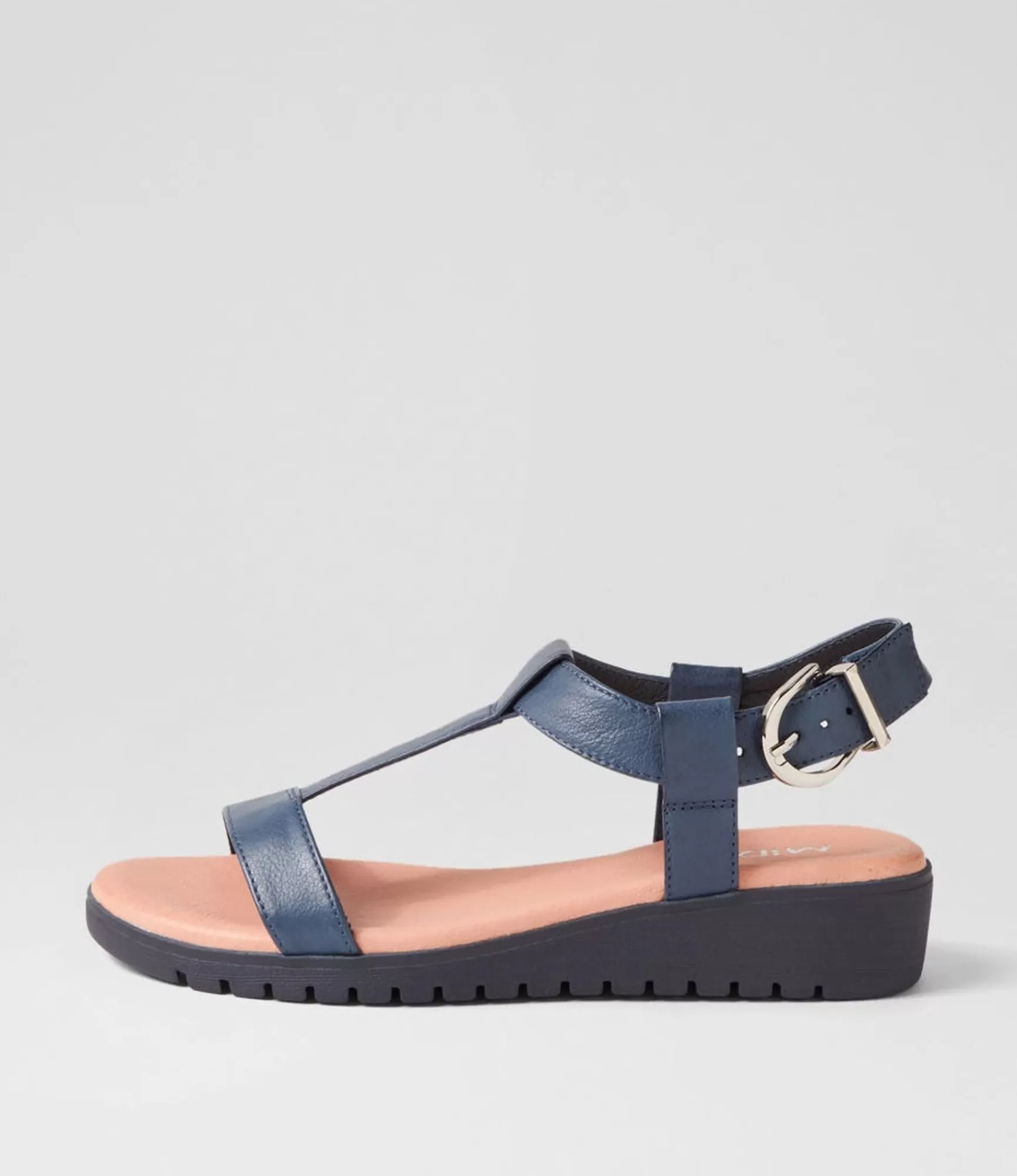 New Midas Shoes Moore Navy Leather Sandals