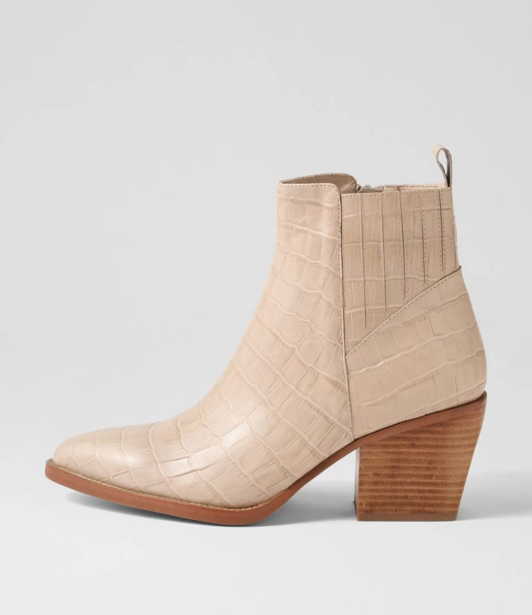 Clearance Midas Shoes Morine Cafe Croc Leather Chelsea Boots