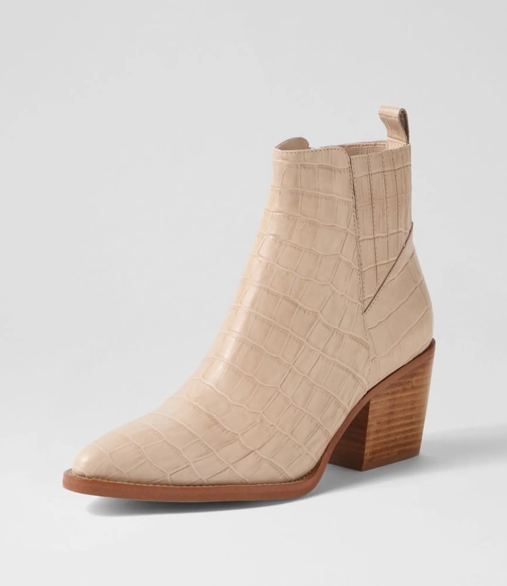 Clearance Midas Shoes Morine Cafe Croc Leather Chelsea Boots