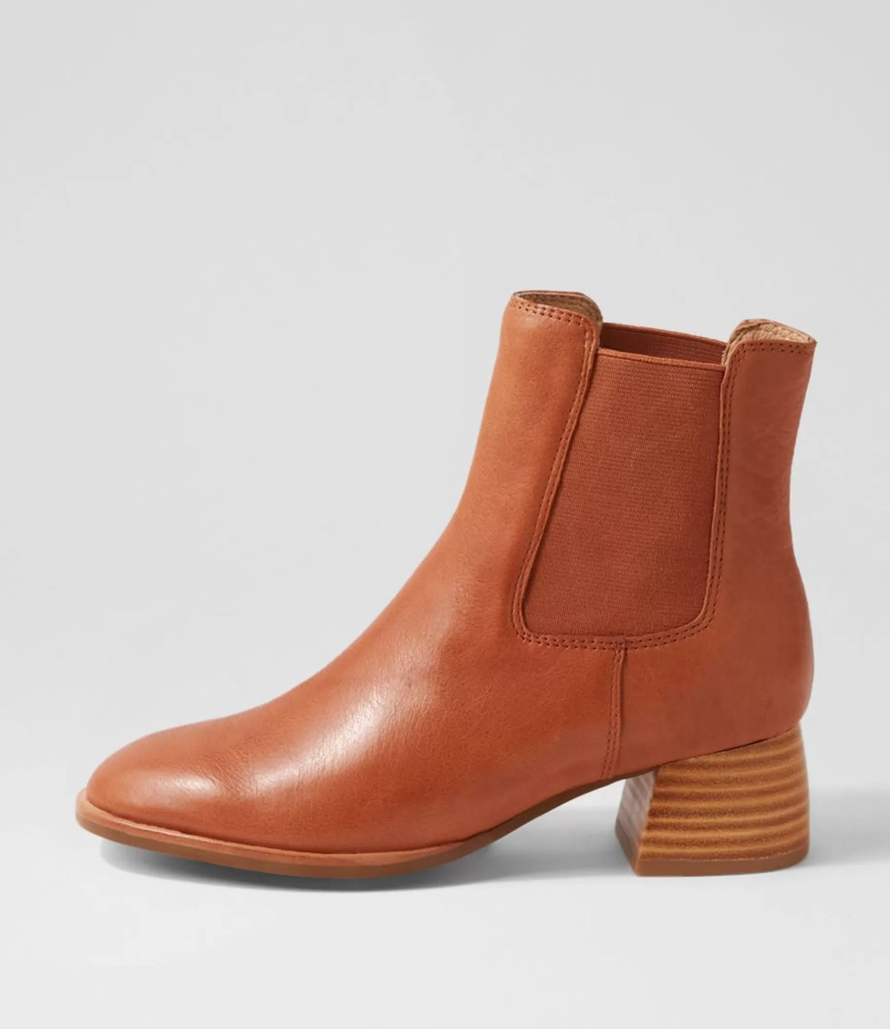 Fashion Midas Shoes Nardia Cognac Leather Chelsea Boots
