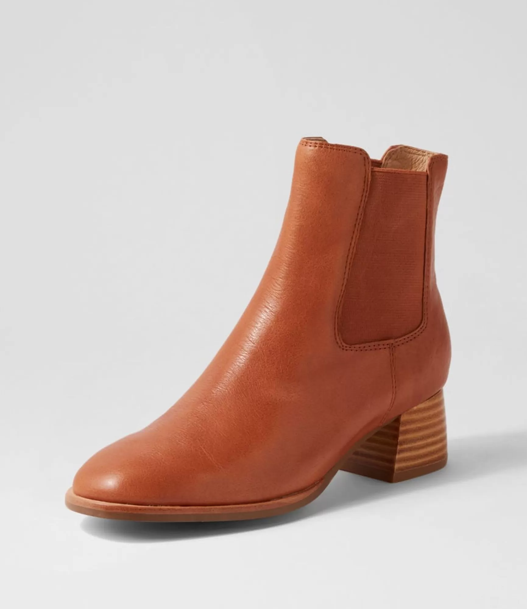 Fashion Midas Shoes Nardia Cognac Leather Chelsea Boots
