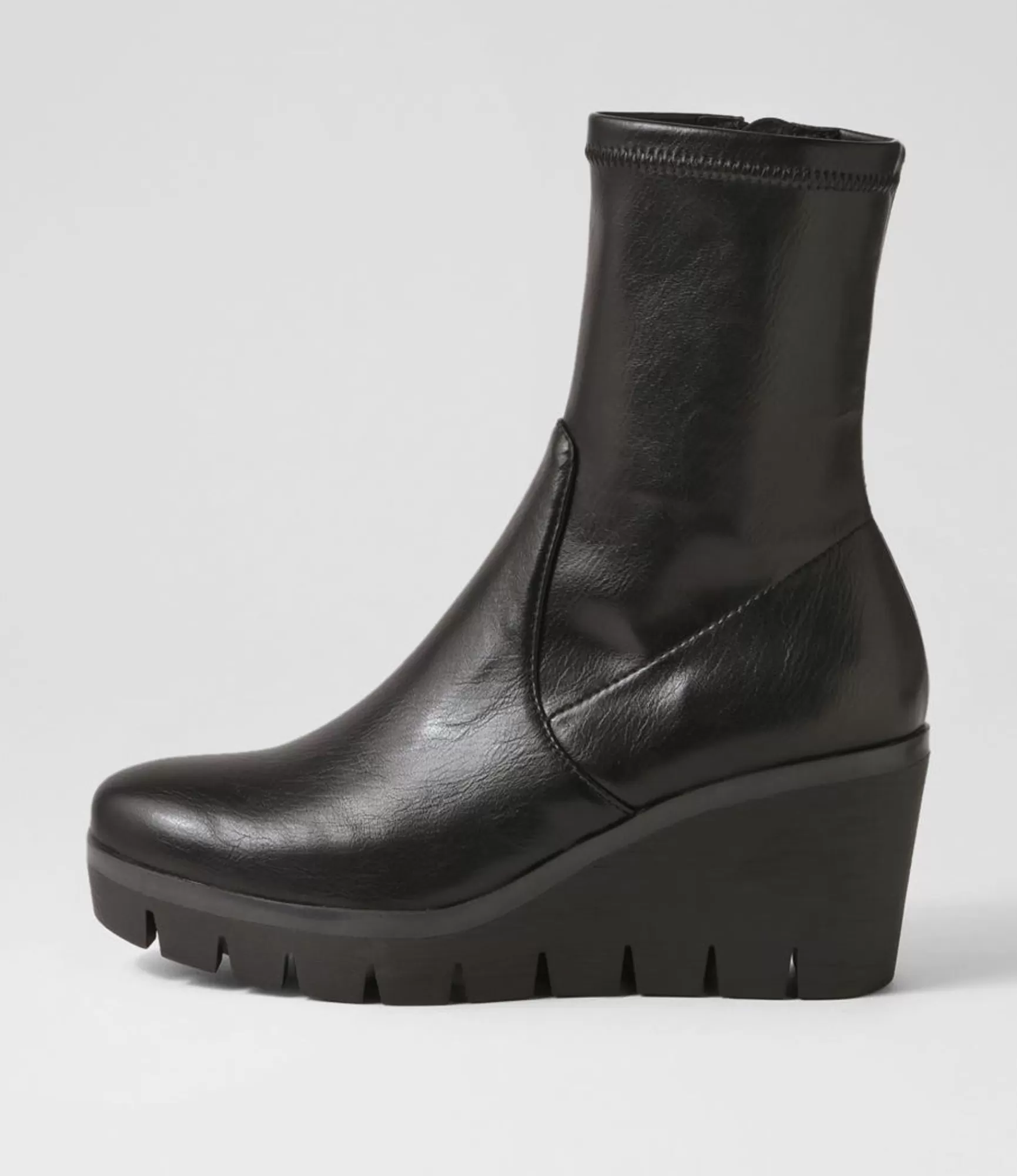 Discount Midas Shoes Narro Black Stretch Ankle Boots