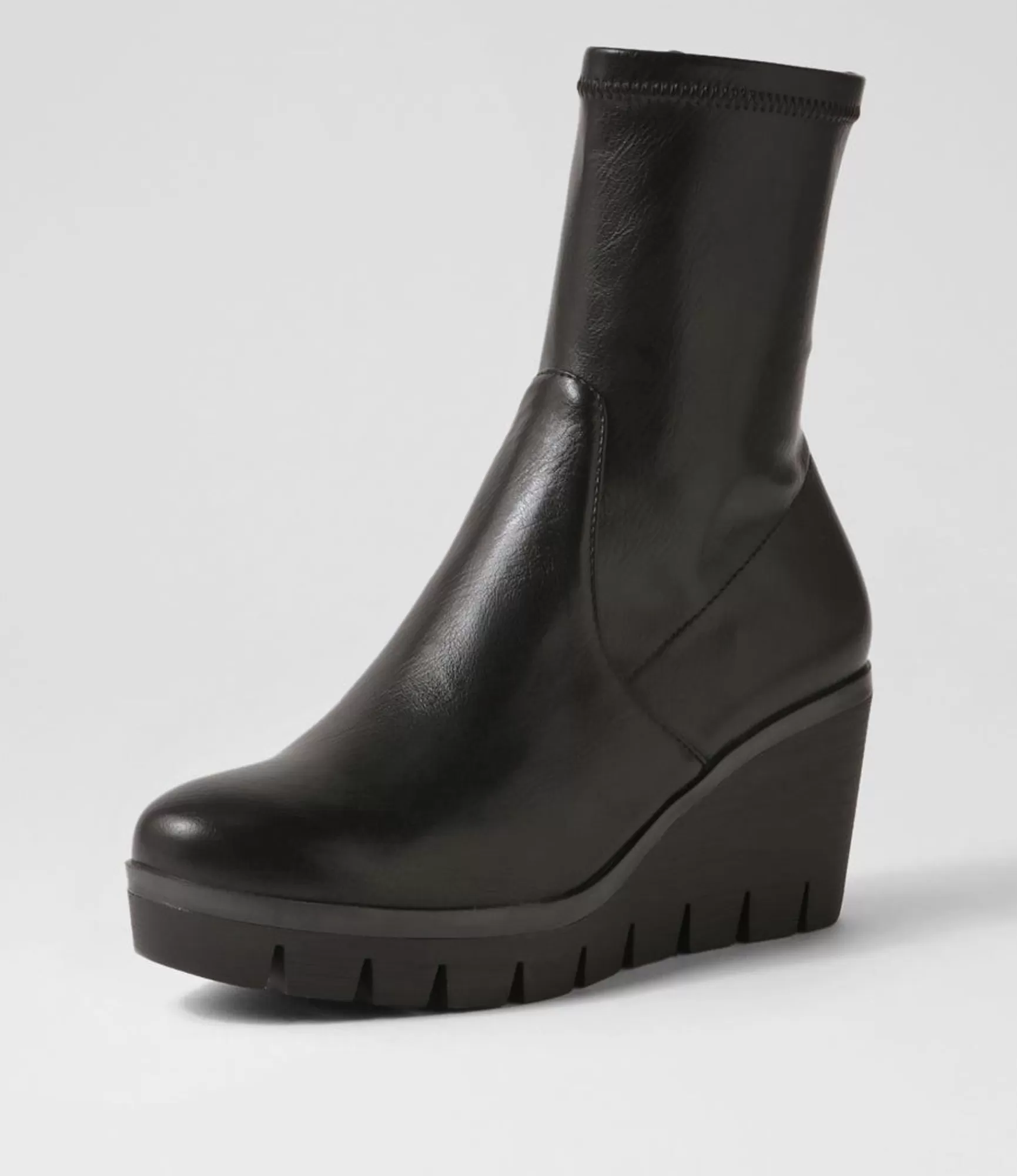 Discount Midas Shoes Narro Black Stretch Ankle Boots