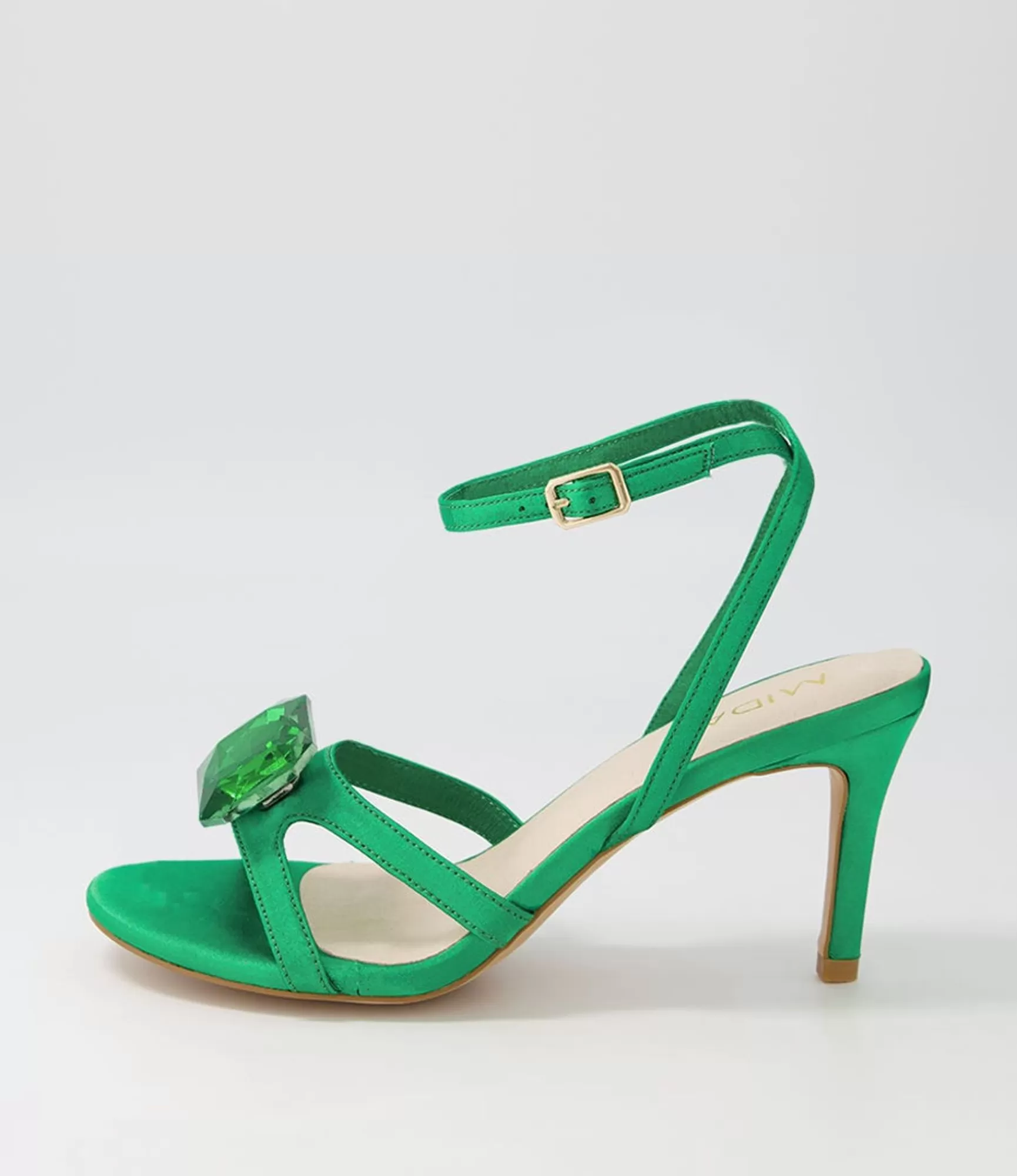 Best Midas Shoes Nino Emerald Jewel Satin Sandals