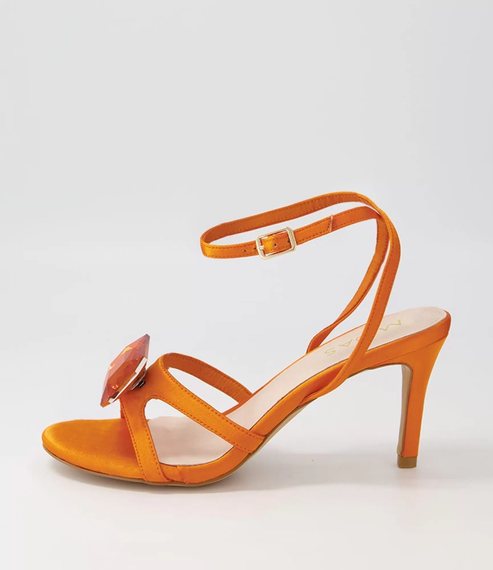 Shop Midas Shoes Nino Orange Jewel Satin Sandals