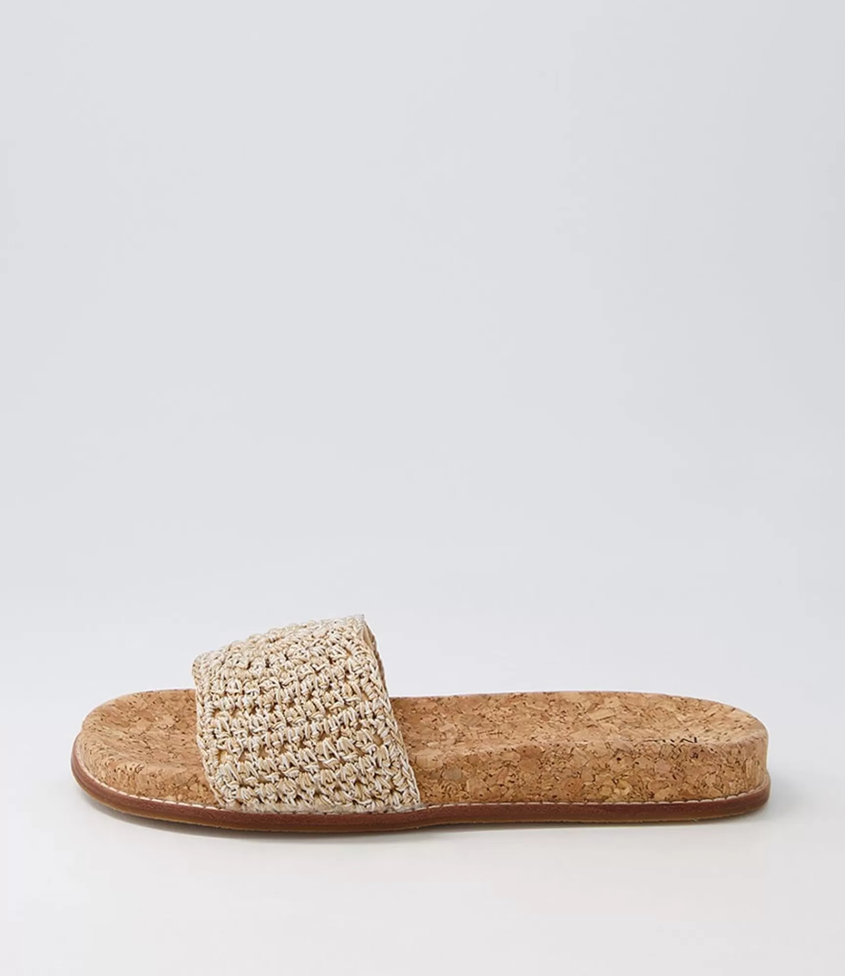 Discount Midas Shoes Nola Natural Woven Slides