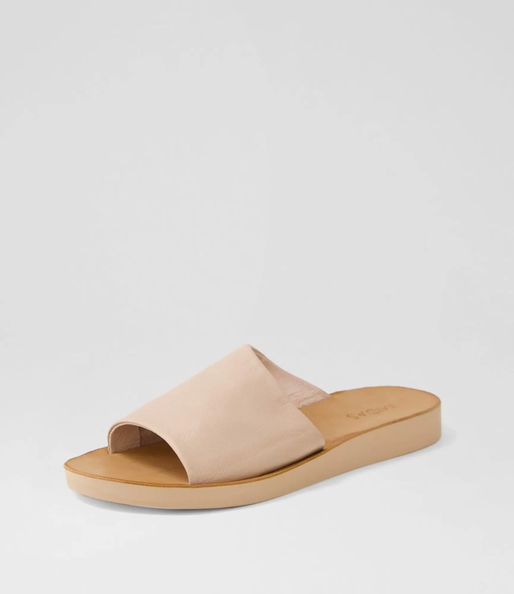 Shop Midas Shoes Nomads Dark Nude Leather Slides