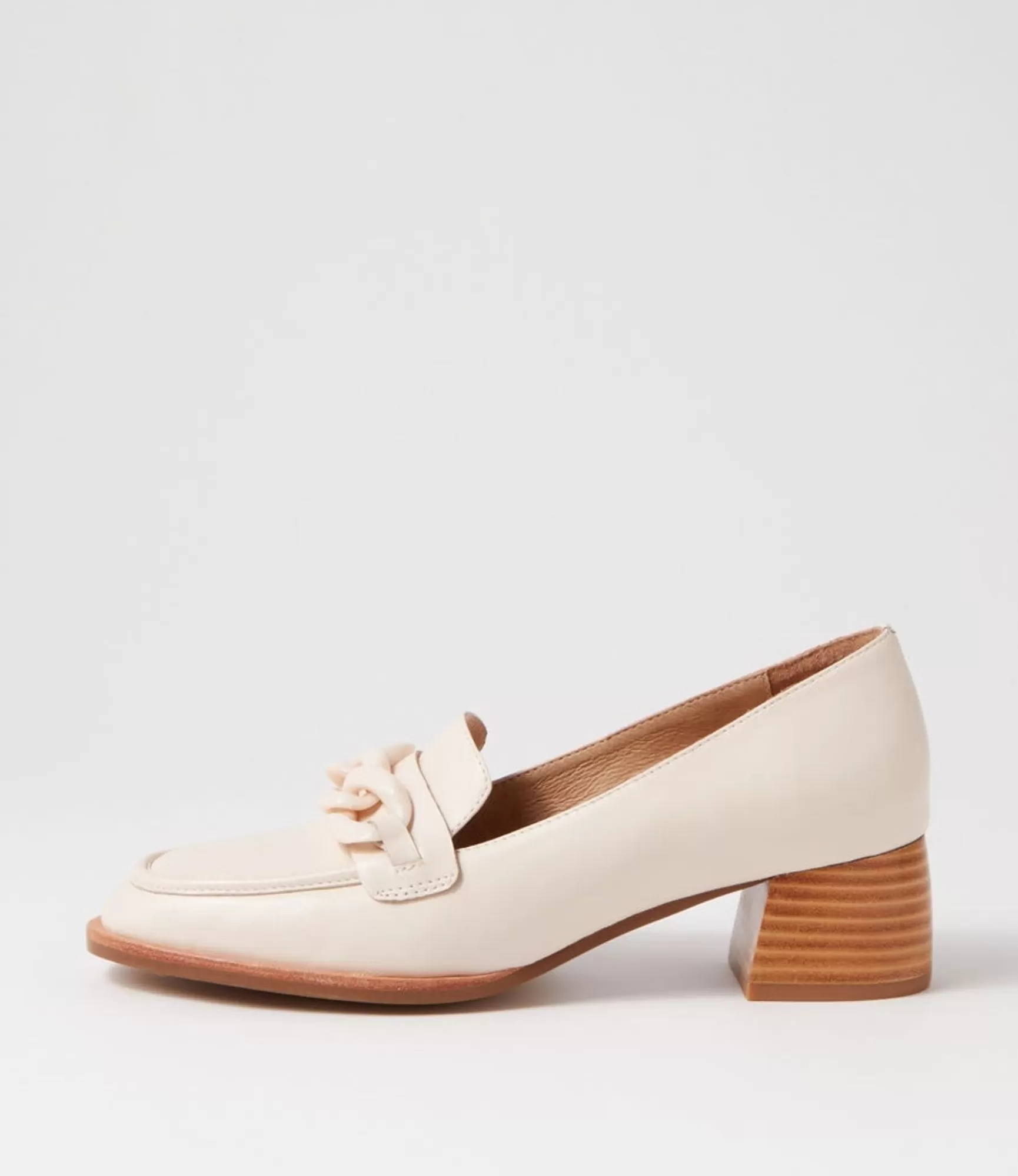 Shop Midas Shoes Norrah Creamy Leather Heels