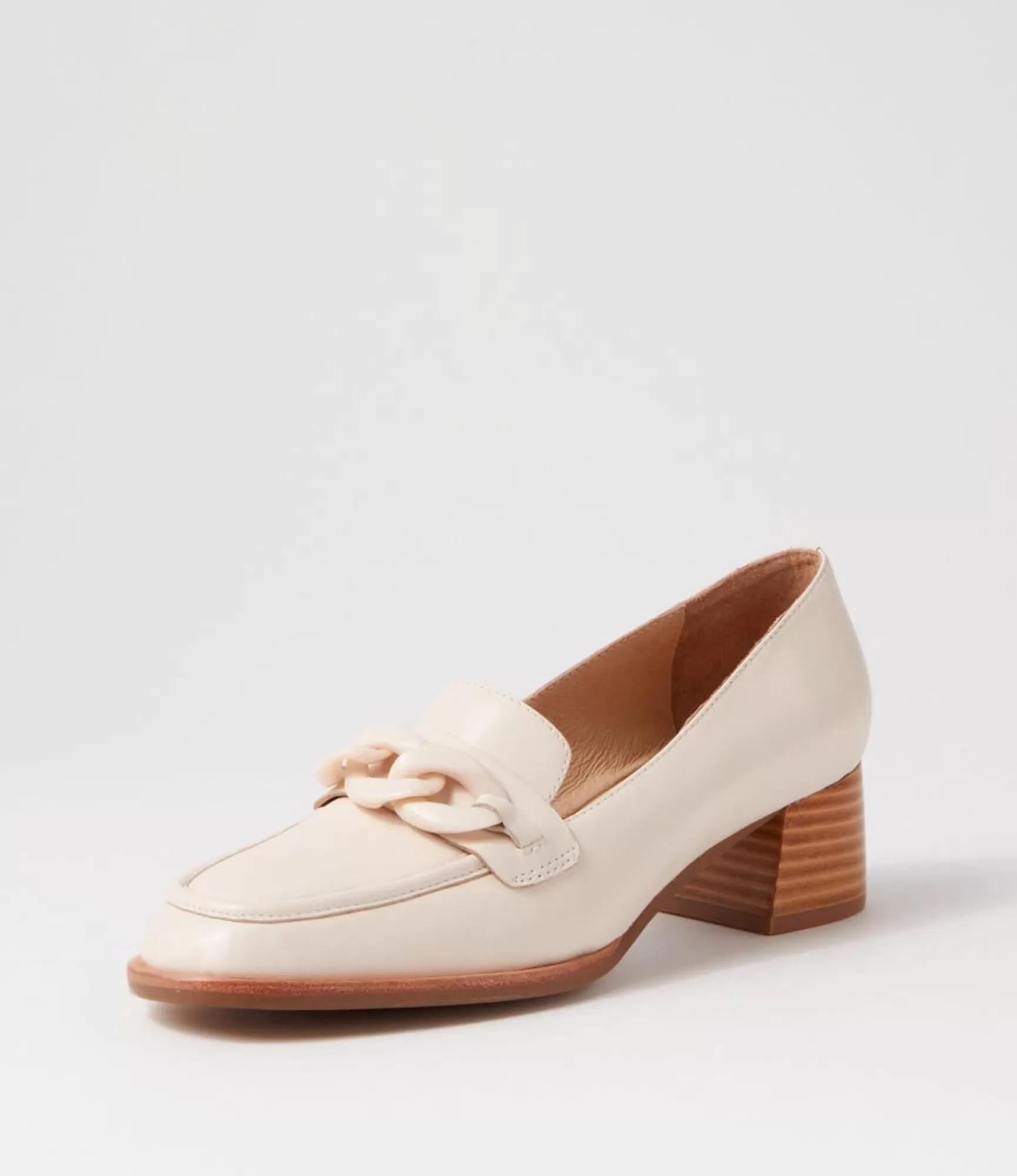 Shop Midas Shoes Norrah Creamy Leather Heels