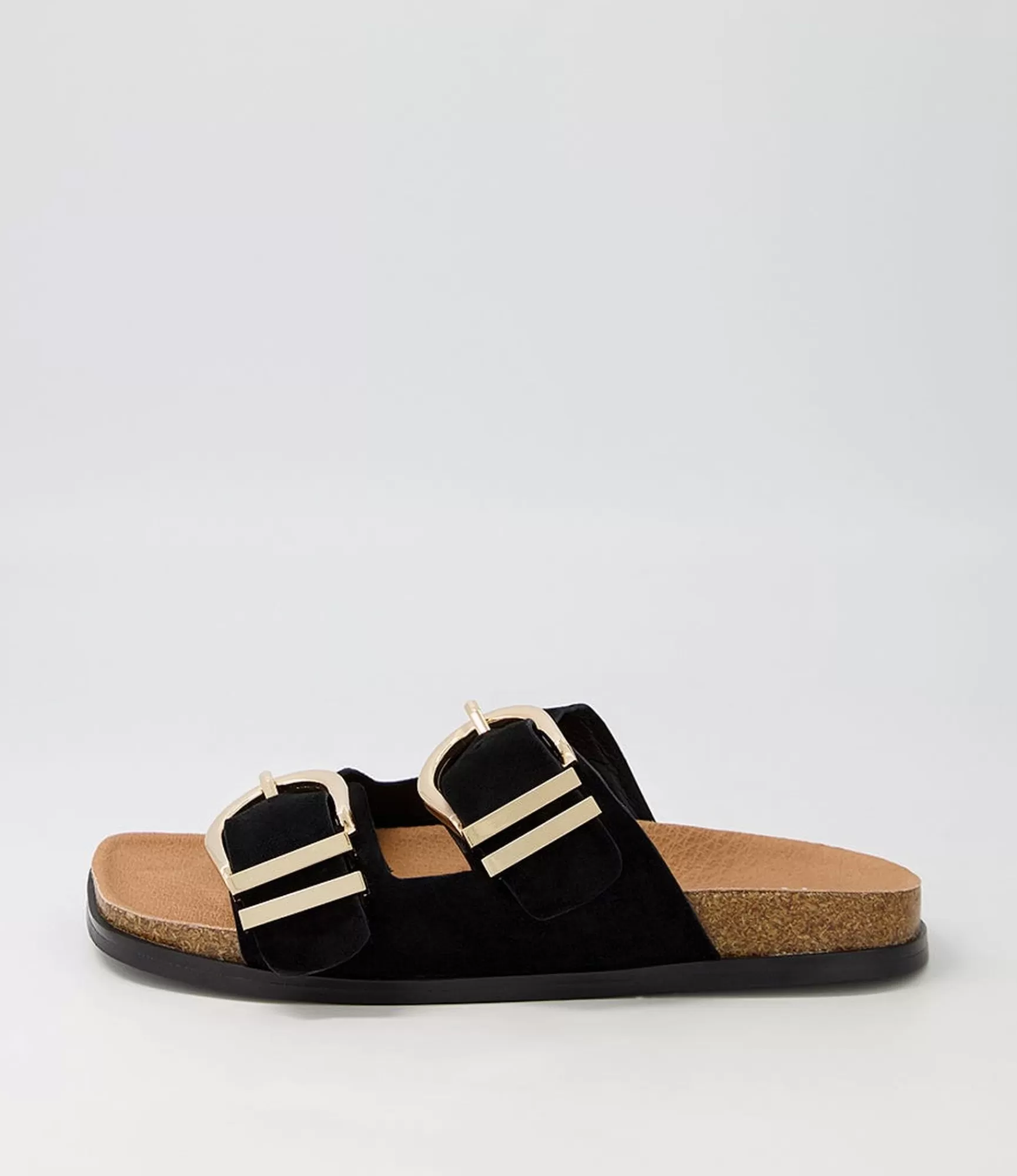 Shop Midas Shoes Nossie Black Suede Slides