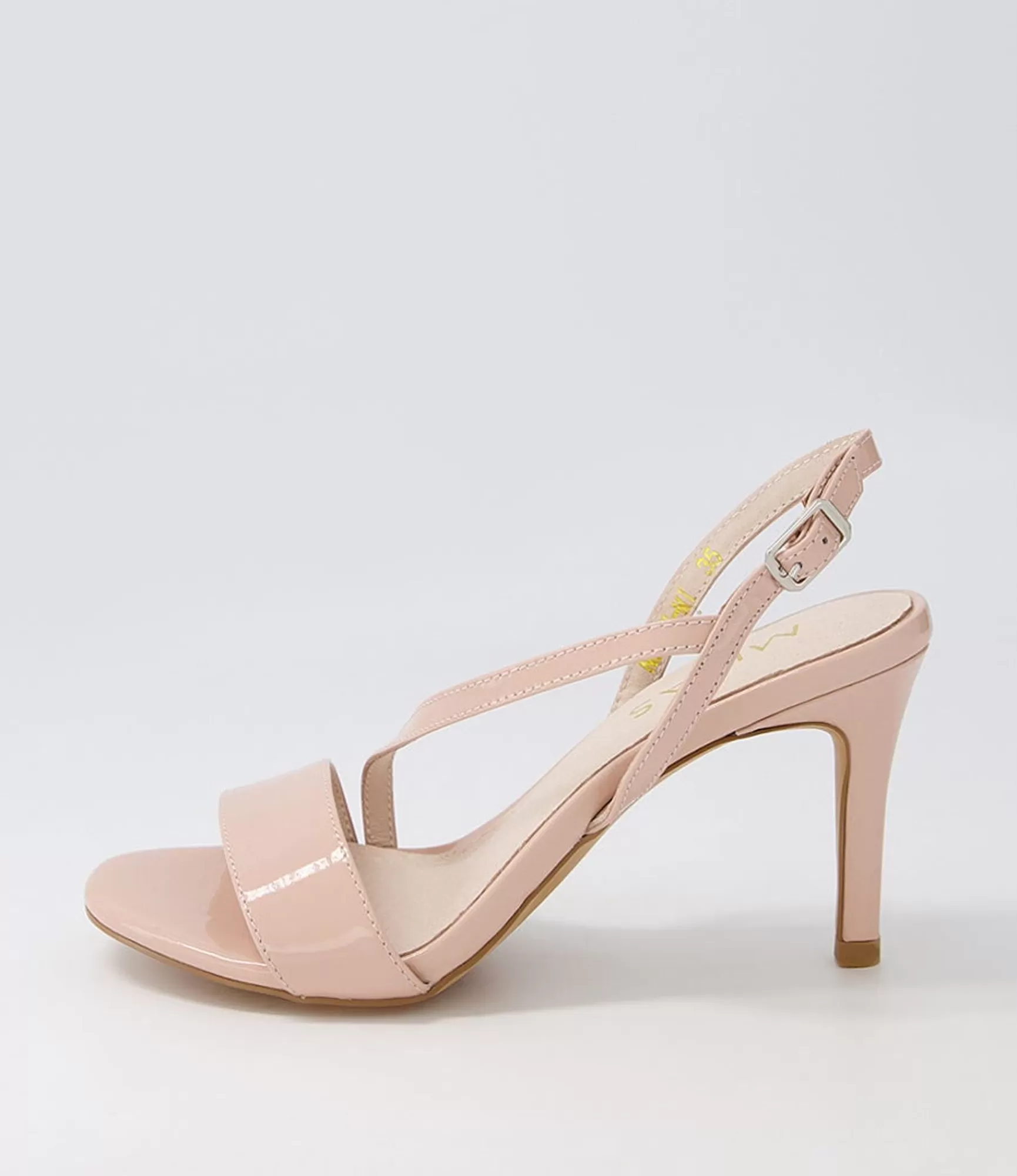 New Midas Shoes Novie Nude Patent Leather Sandals