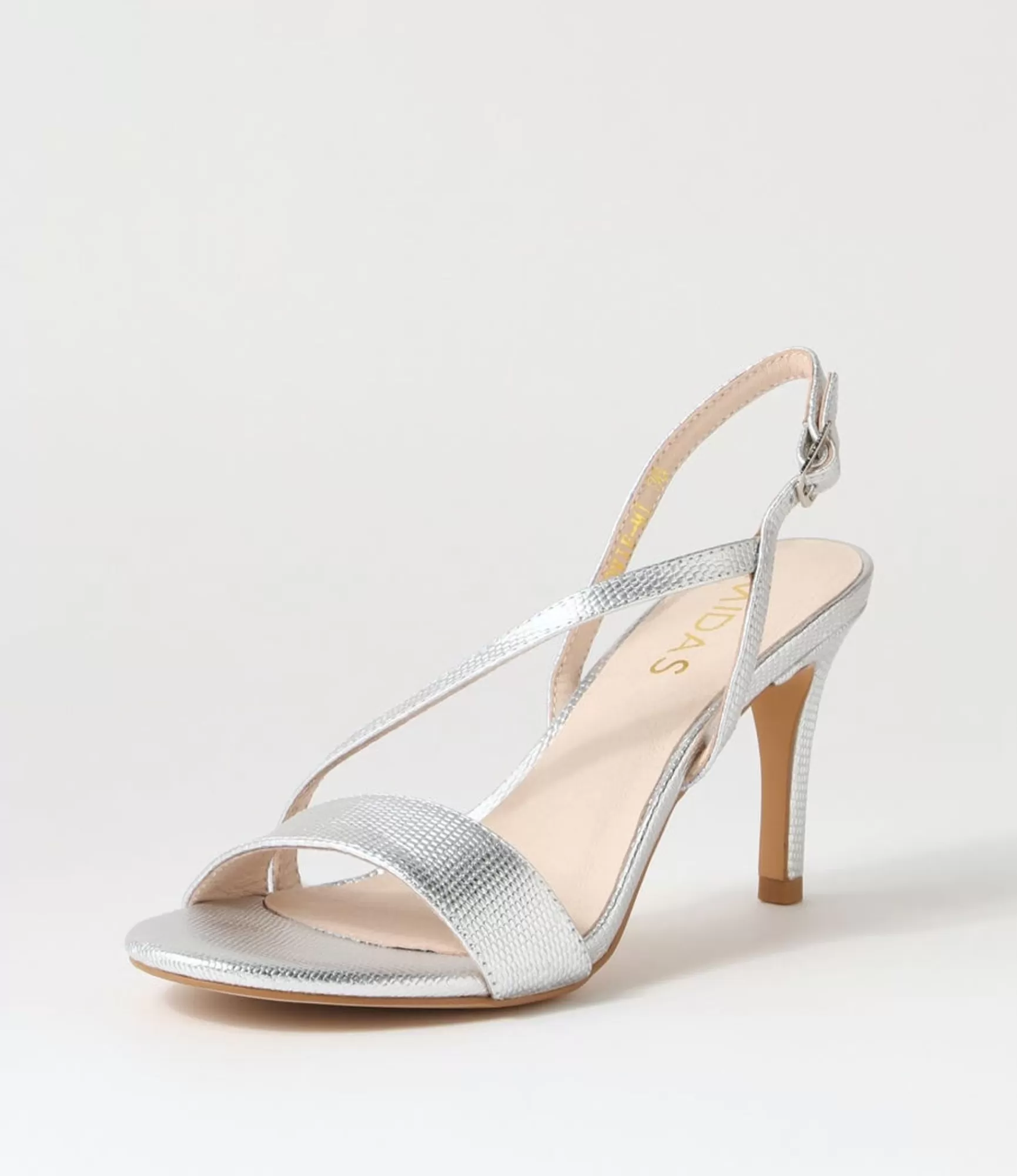 Best Sale Midas Shoes Novie Silver Lizard Leather Sandals