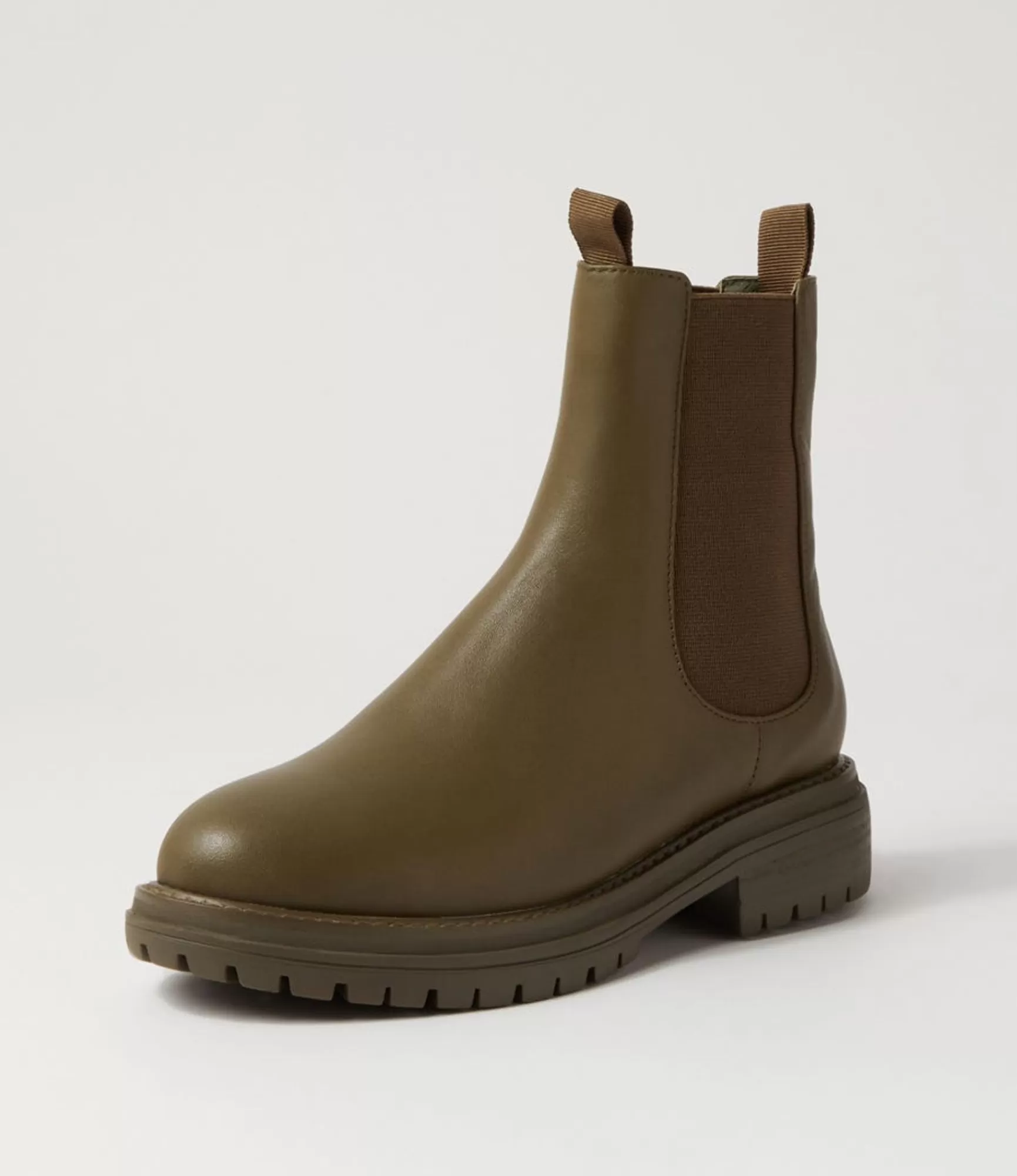 Cheap Midas Shoes Oak Boot Olive Leather Chelsea Boots