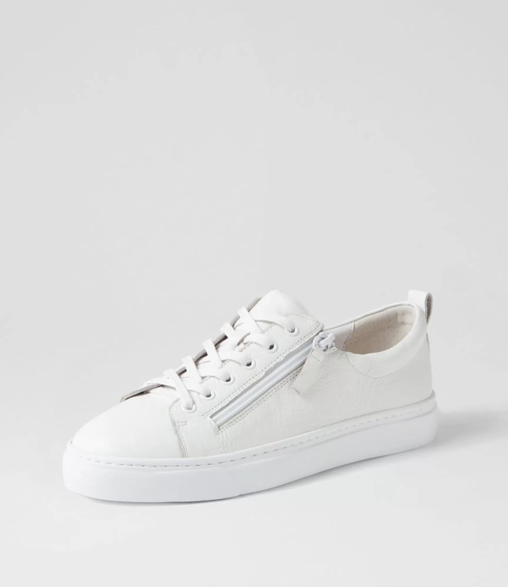 Cheap Midas Shoes Olar White Leather Sneakers