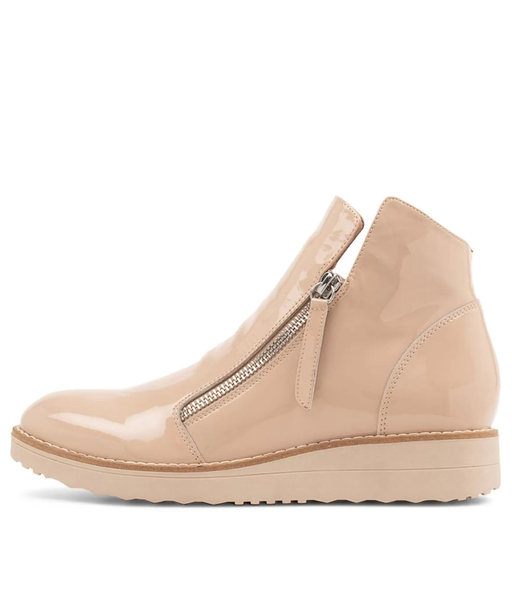 Store Midas Shoes Olise Latte Patent Leather Ankle Boots Ns