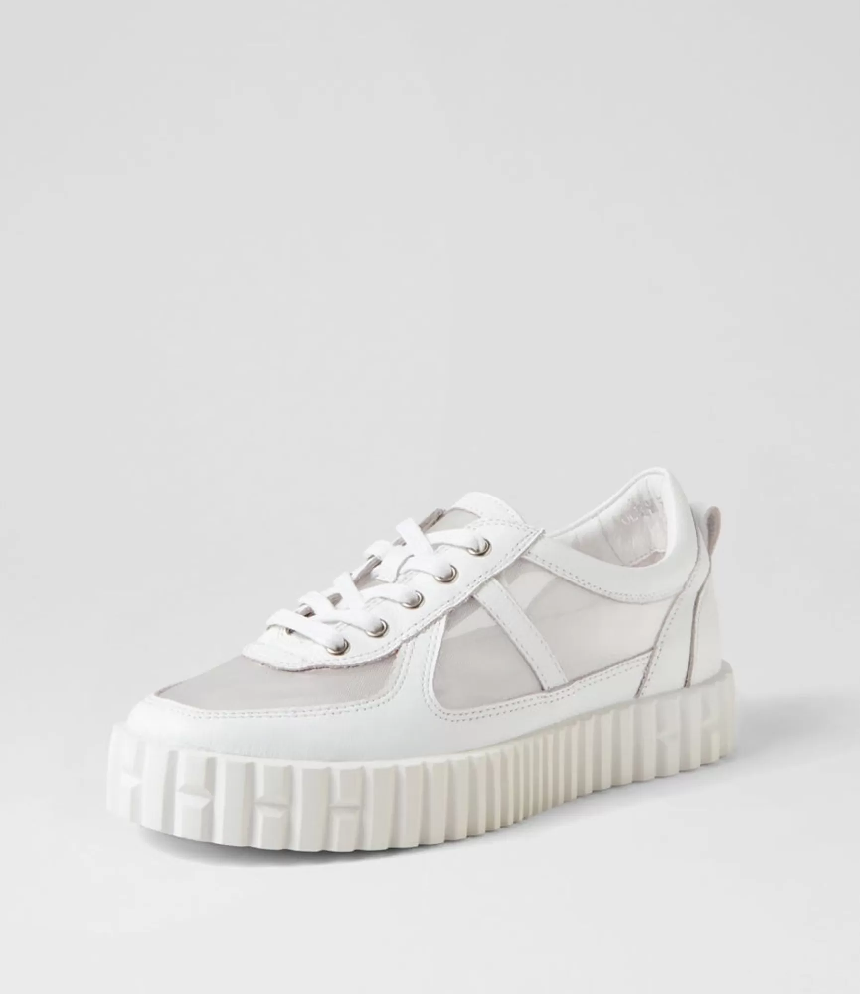 Cheap Midas Shoes Olly White Leather Mesh Sneakers