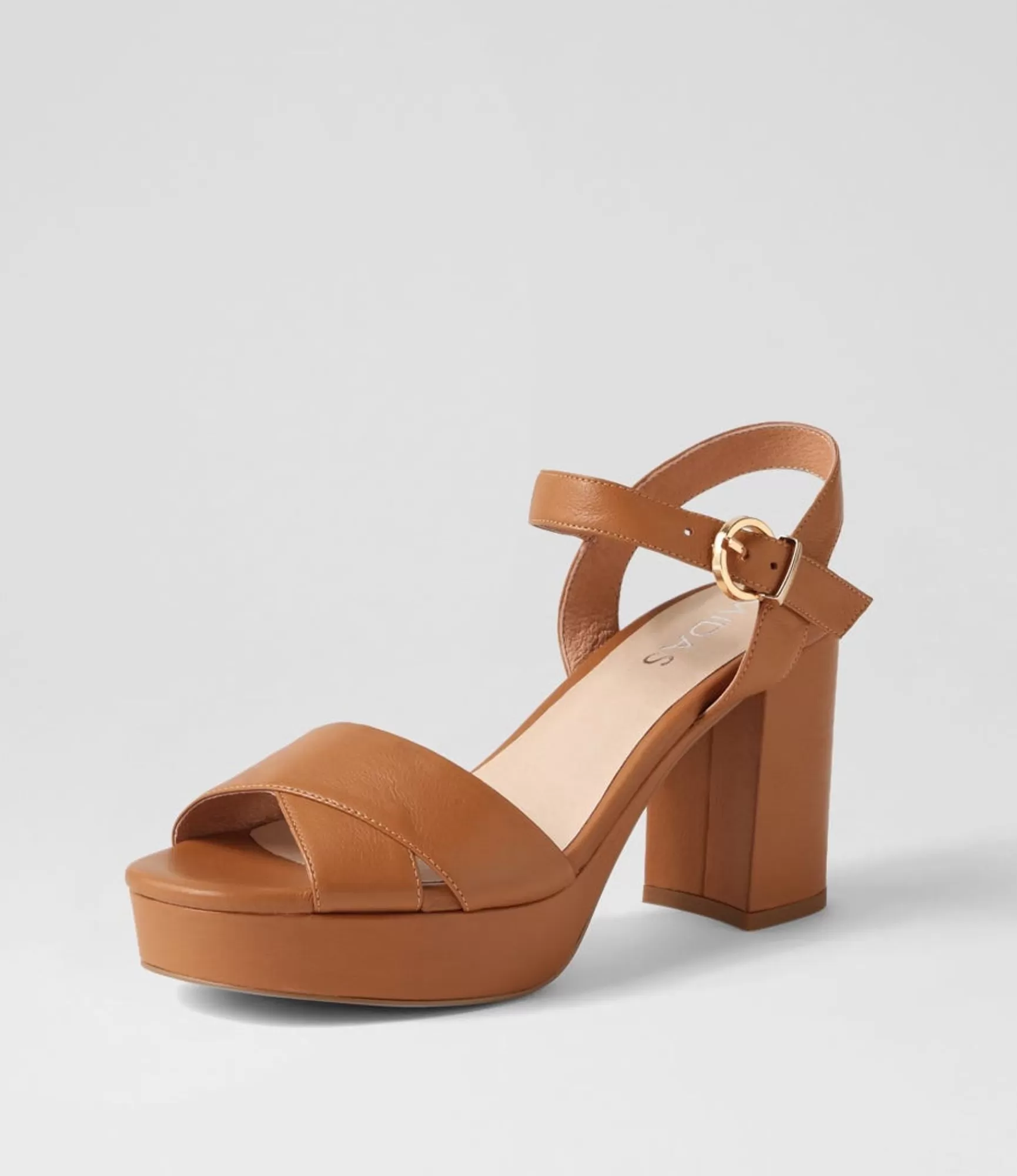 Cheap Midas Shoes Onli Dark Tan Leather Sandals