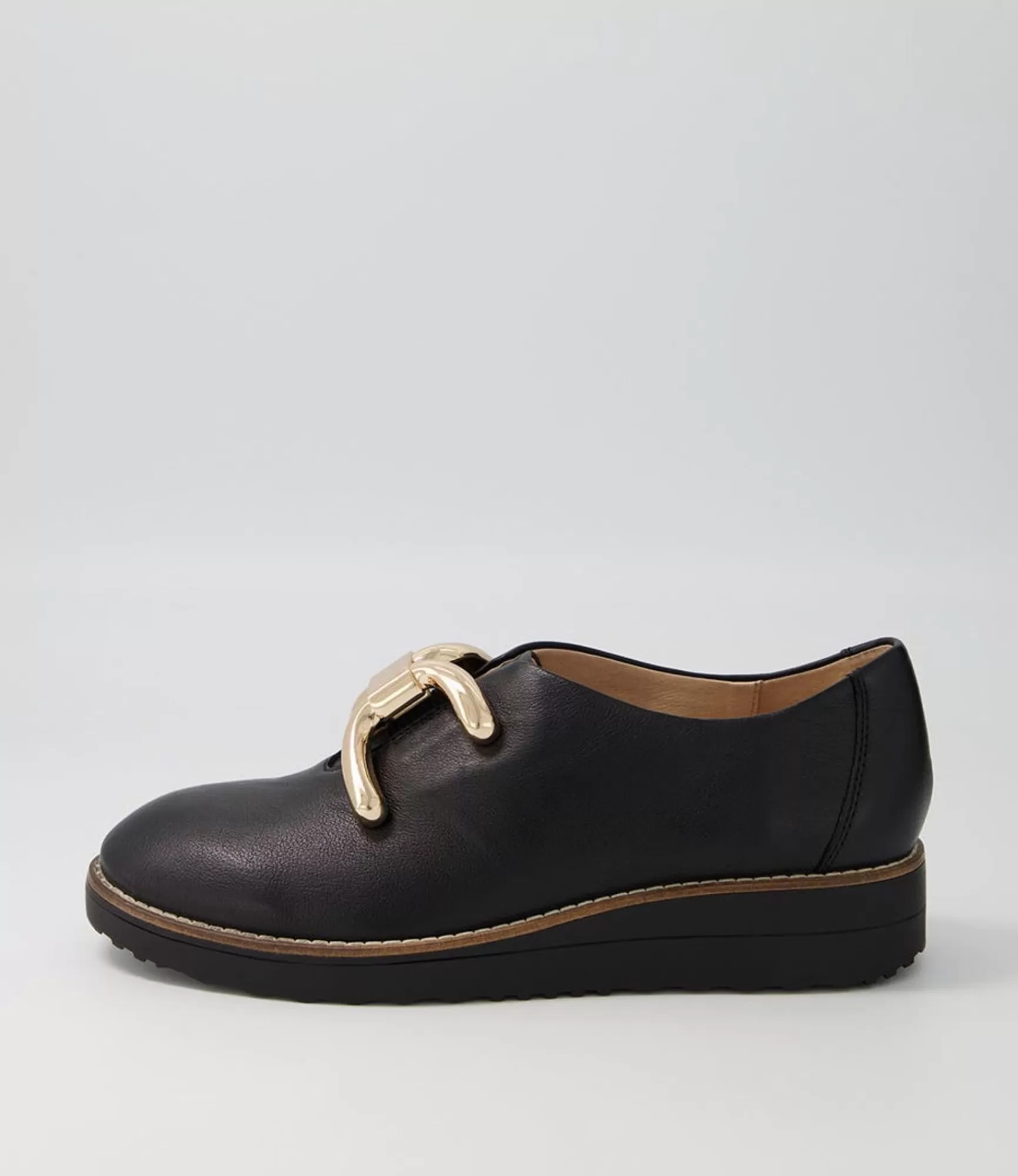 Shop Midas Shoes Opar Black Leather Flat Shoes