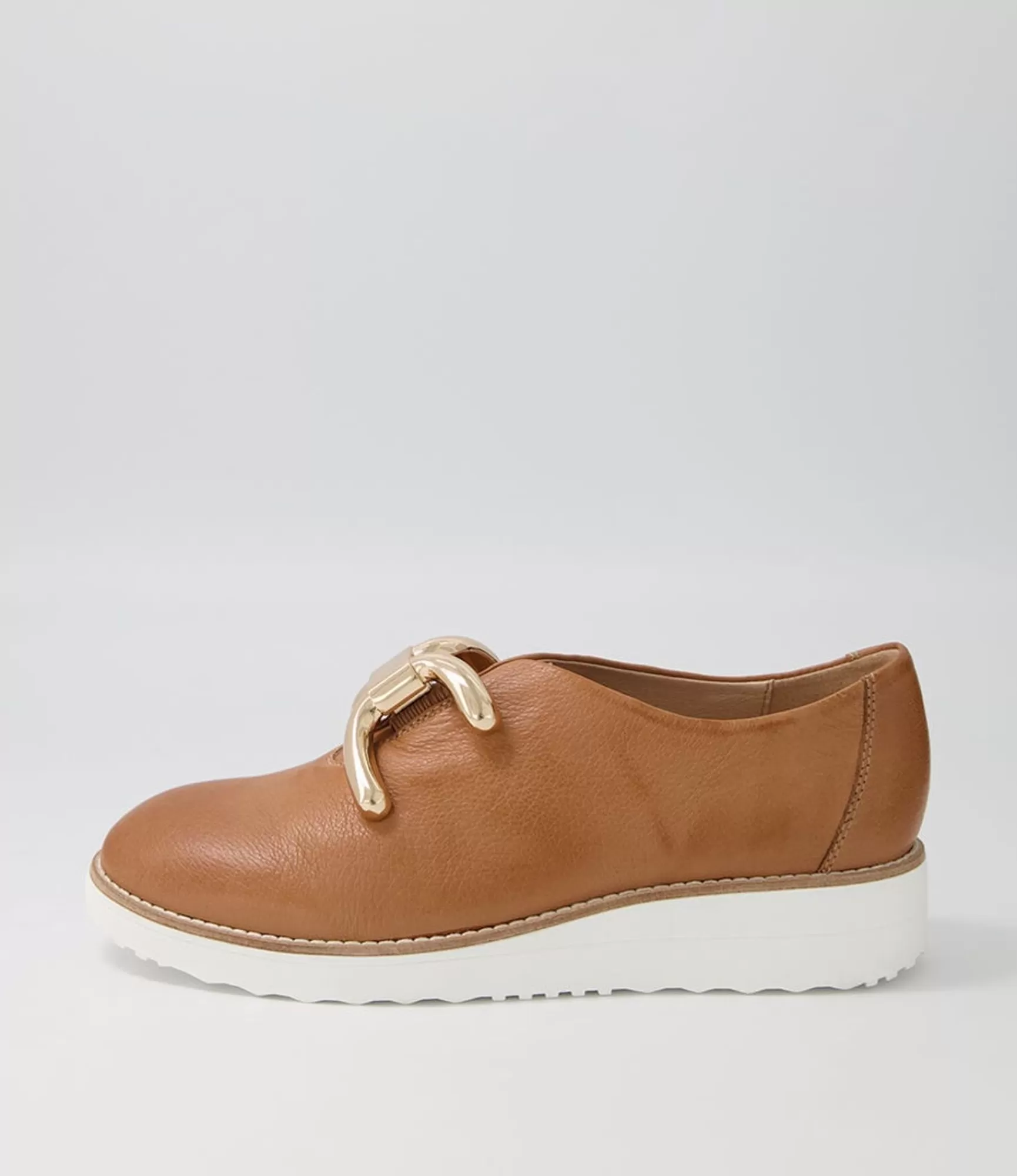 Cheap Midas Shoes Opar Dark Tan Leather Flat Shoes