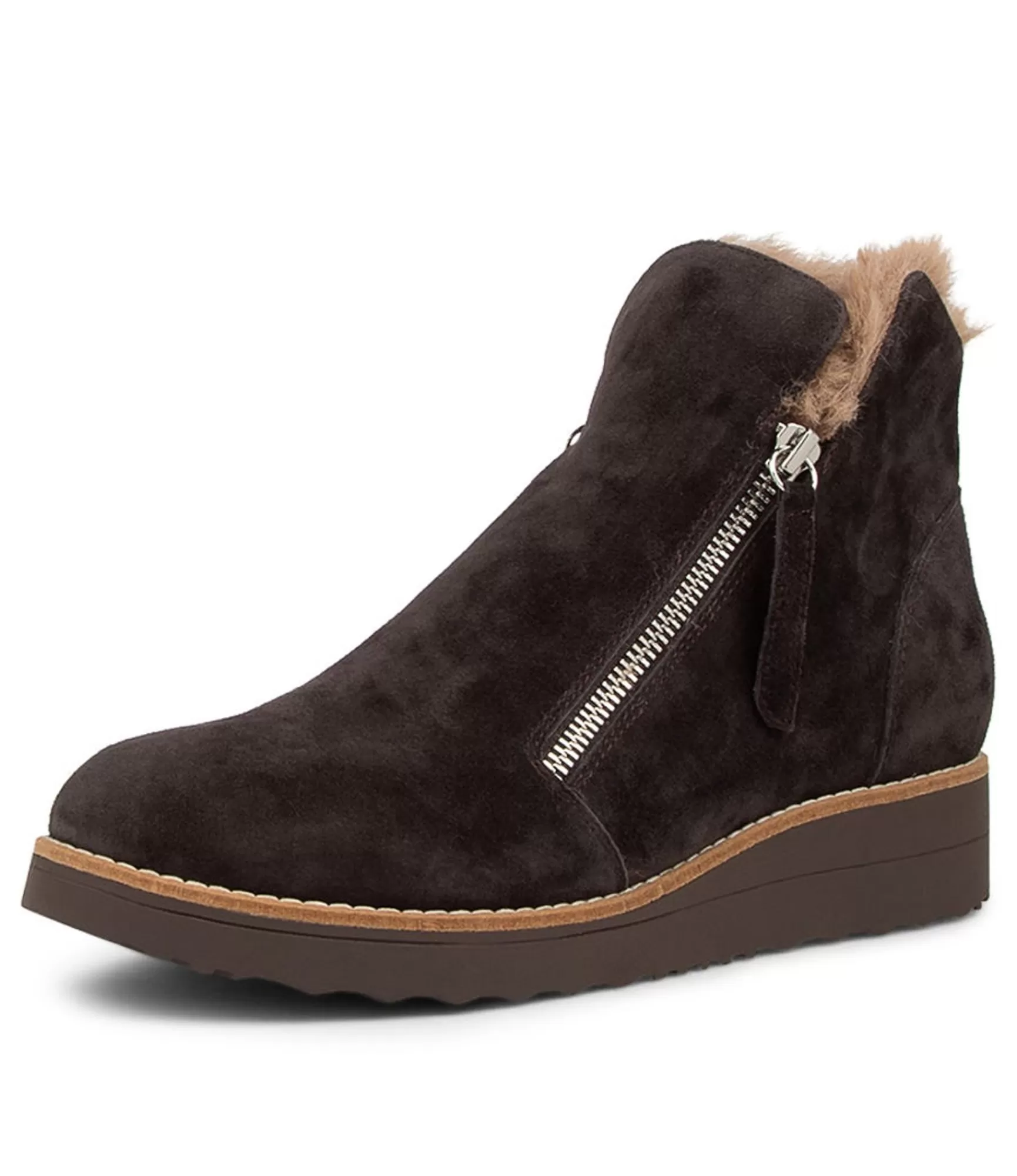 Cheap Midas Shoes Opelle Cocoa Taupe Suede Ankle Boots