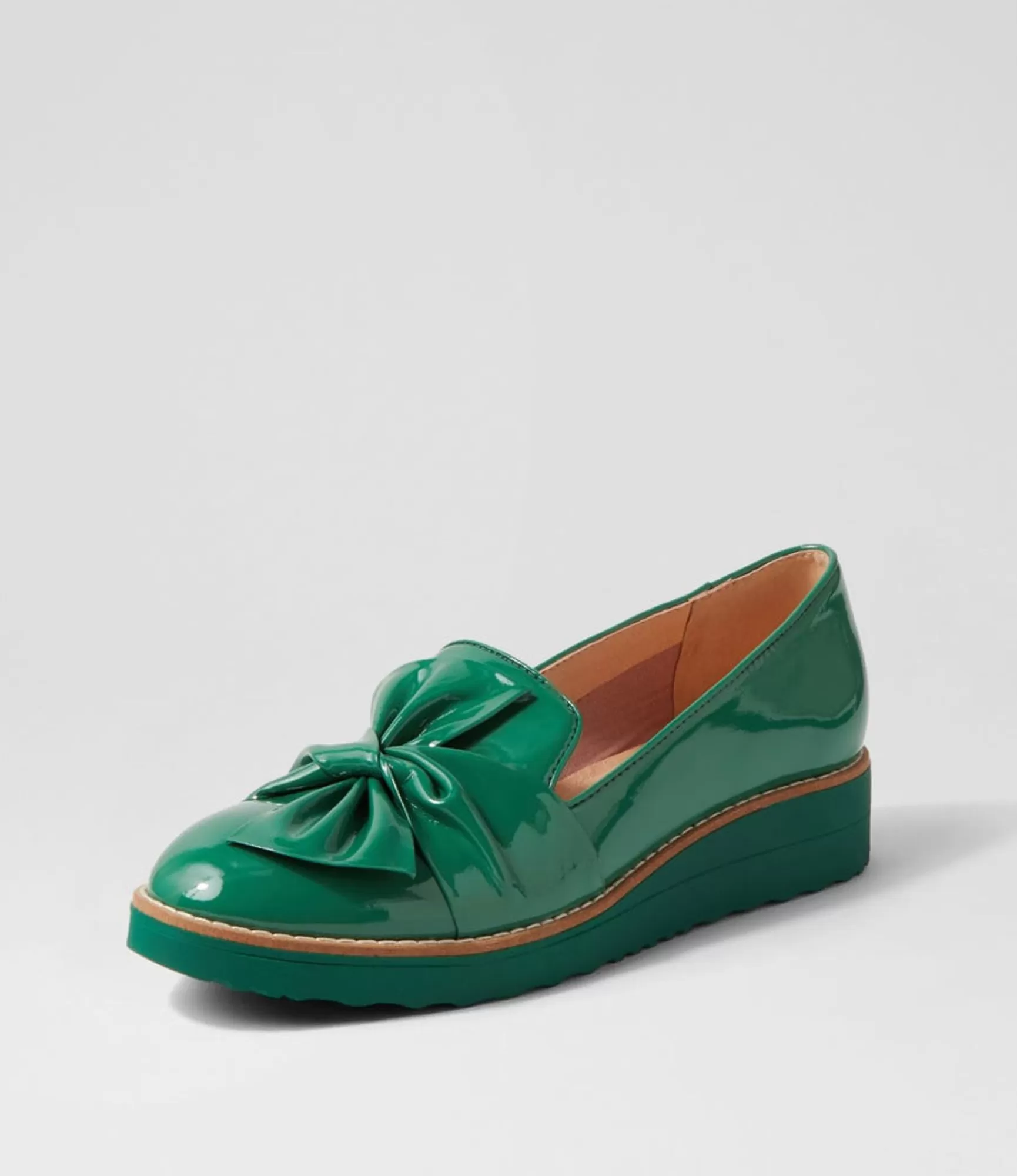 Clearance Midas Shoes Opitto Dark Emerald Patent Leather Flat Shoes