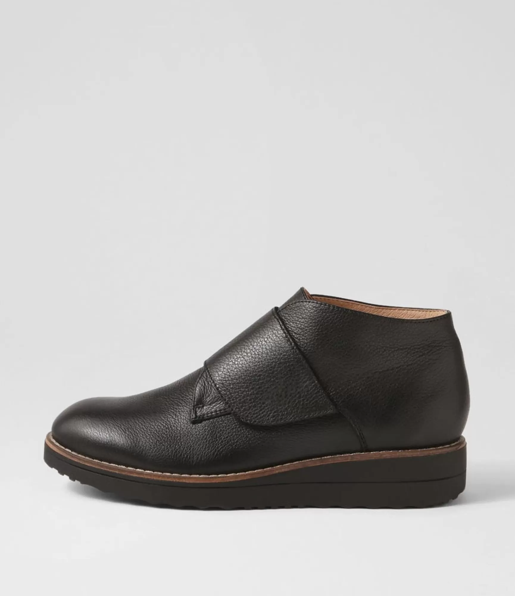 Fashion Midas Shoes Orida Black Leather Ankle Boots