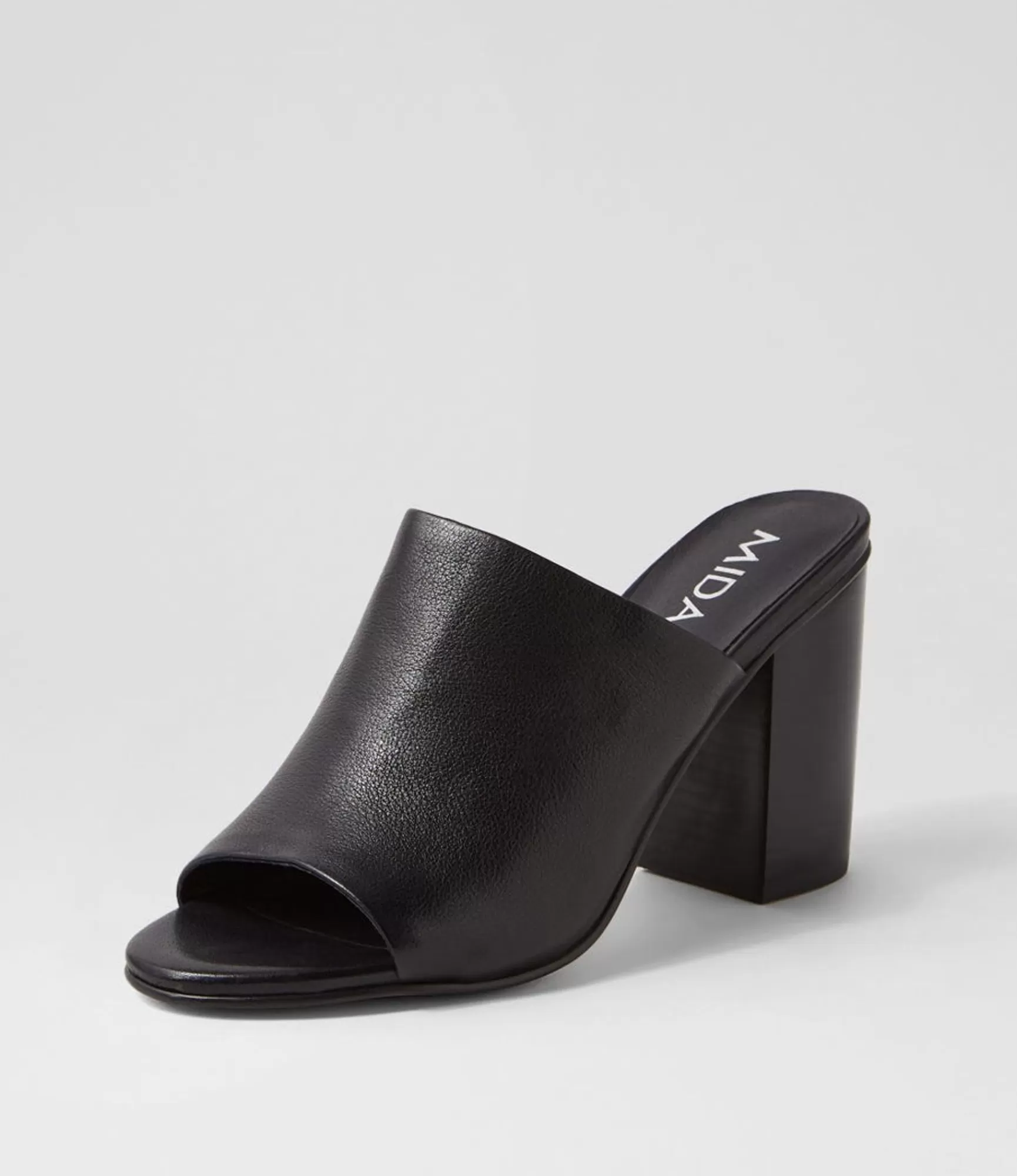 Flash Sale Midas Shoes Orpa Black Leather Slides
