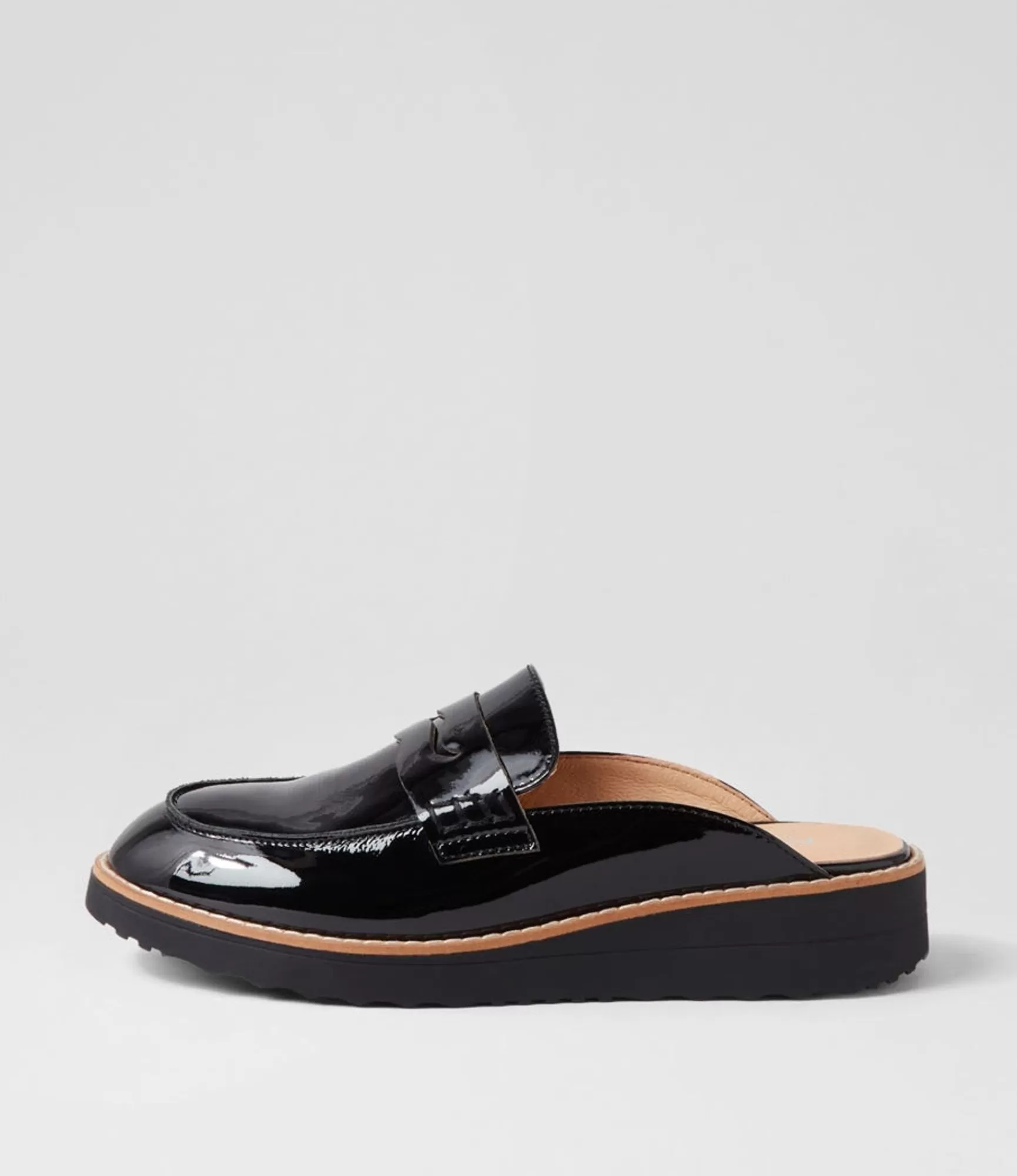 Cheap Midas Shoes Osem Black Patent Leather Mules